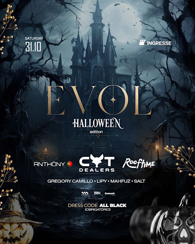 Flyer do evento EVOL Edition HALLOWEEN em undefined