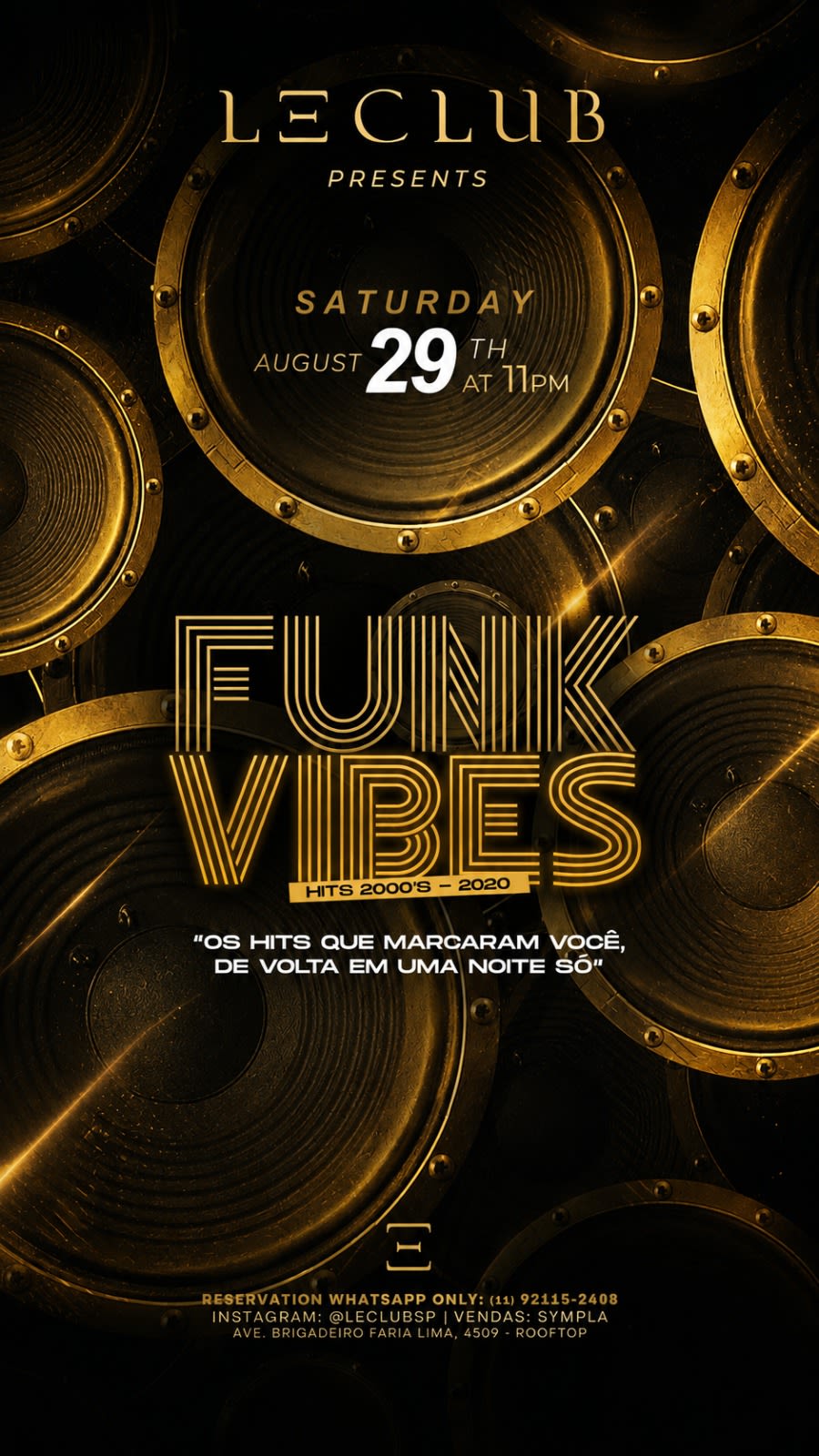 Flyer da lista VIP BAILE DAS ANTIGAS - LÊ CLUB em Lê Club