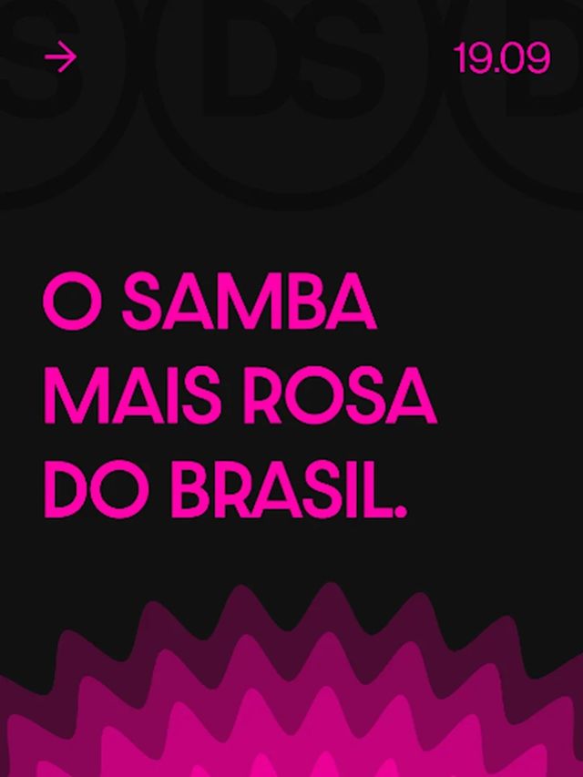 Flyer do evento DEU SAMBA em São Paulo