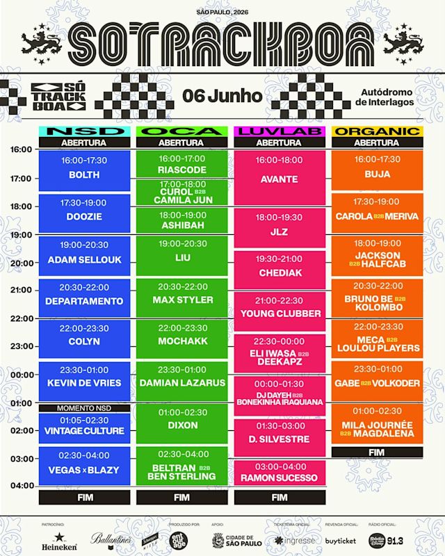 Flyer do evento Só Track Boa 2026 :: São Paulo - 06 de Junho em São Paulo