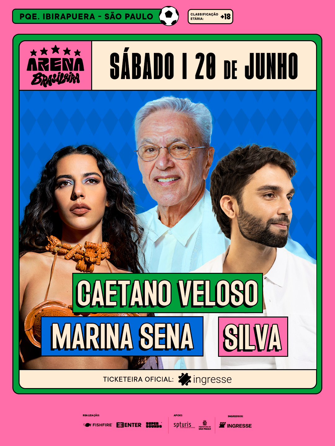 Arena Brasileira :: 20 de Junho :: Caetano Veloso, Marina Sena e Silva