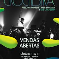 Flyer de CROCHESTRA BRASIL c/ Freedom Fighters x Meir Briskman e orquestra