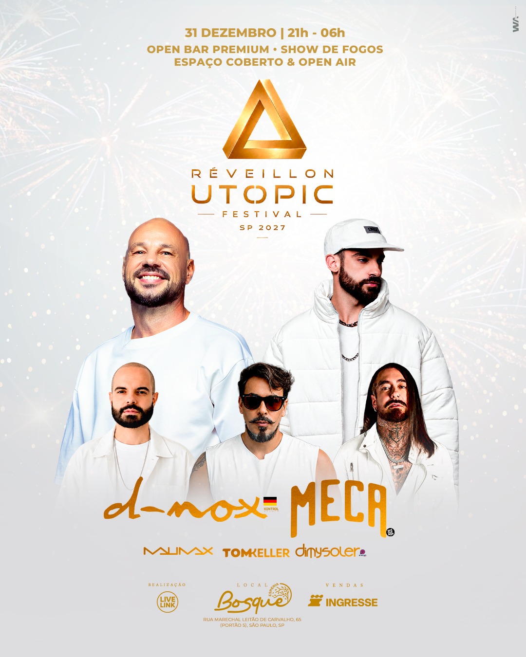 Flyer do evento Réveillon Utopic - São Paulo em São Paulo