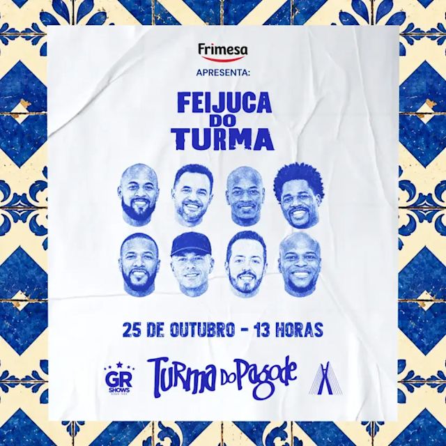 Flyer do evento Feijuca do Turma em São Paulo