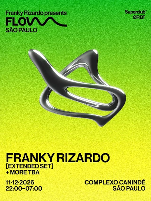 Flyer do evento Flow com Franky Rizardo em São Paulo
