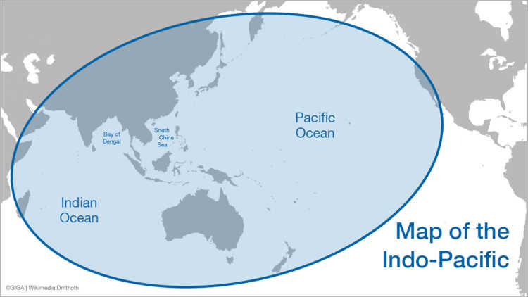 Karte der Indo-Pazifik Region