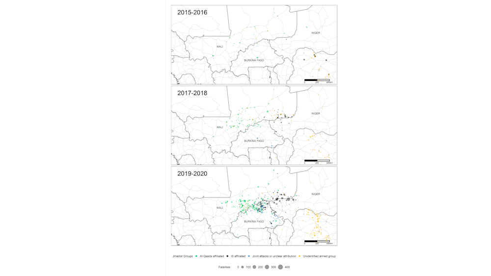 Graphic shows Jihadist Attacks in the Western Sahel