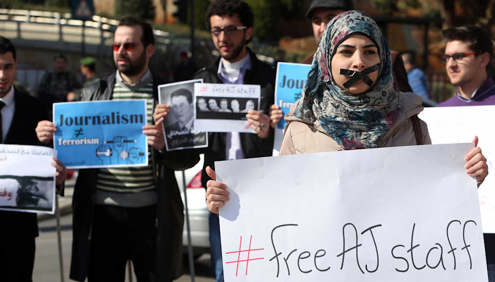 Protesters in Egypt.