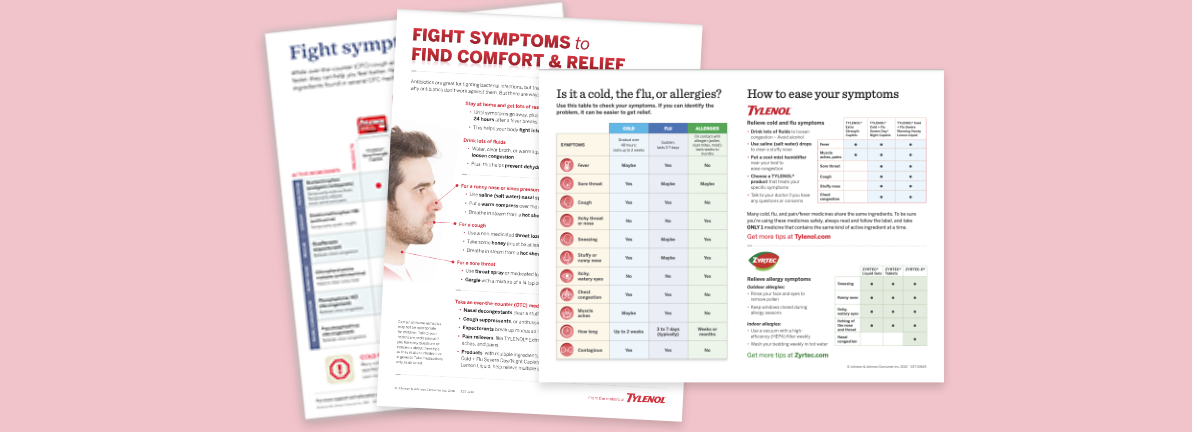 Cold and flu patient resources from TYLENOL®.