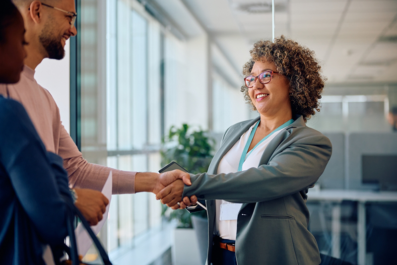 Business people shaking hands