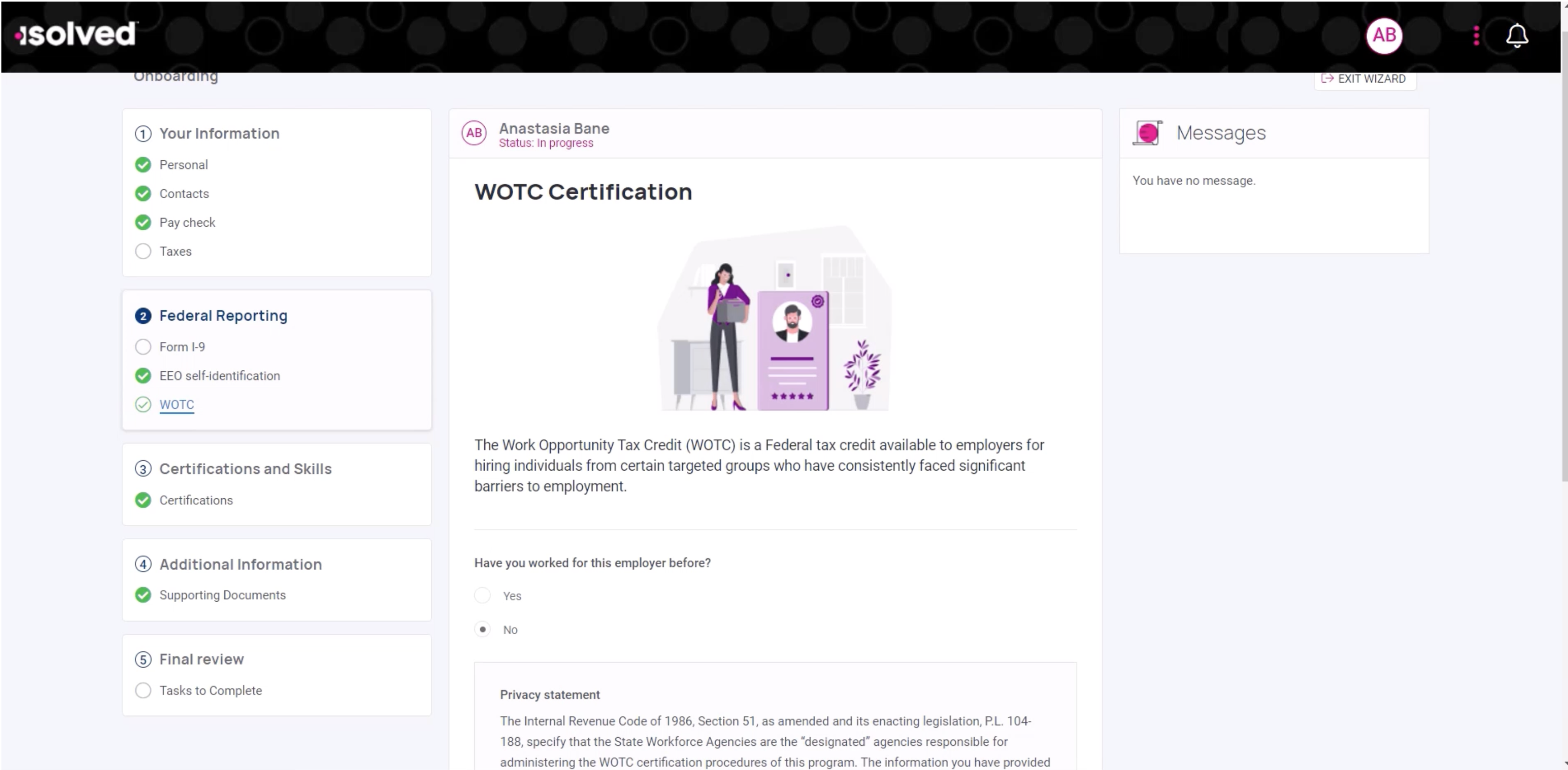 isolved WOTC overview image