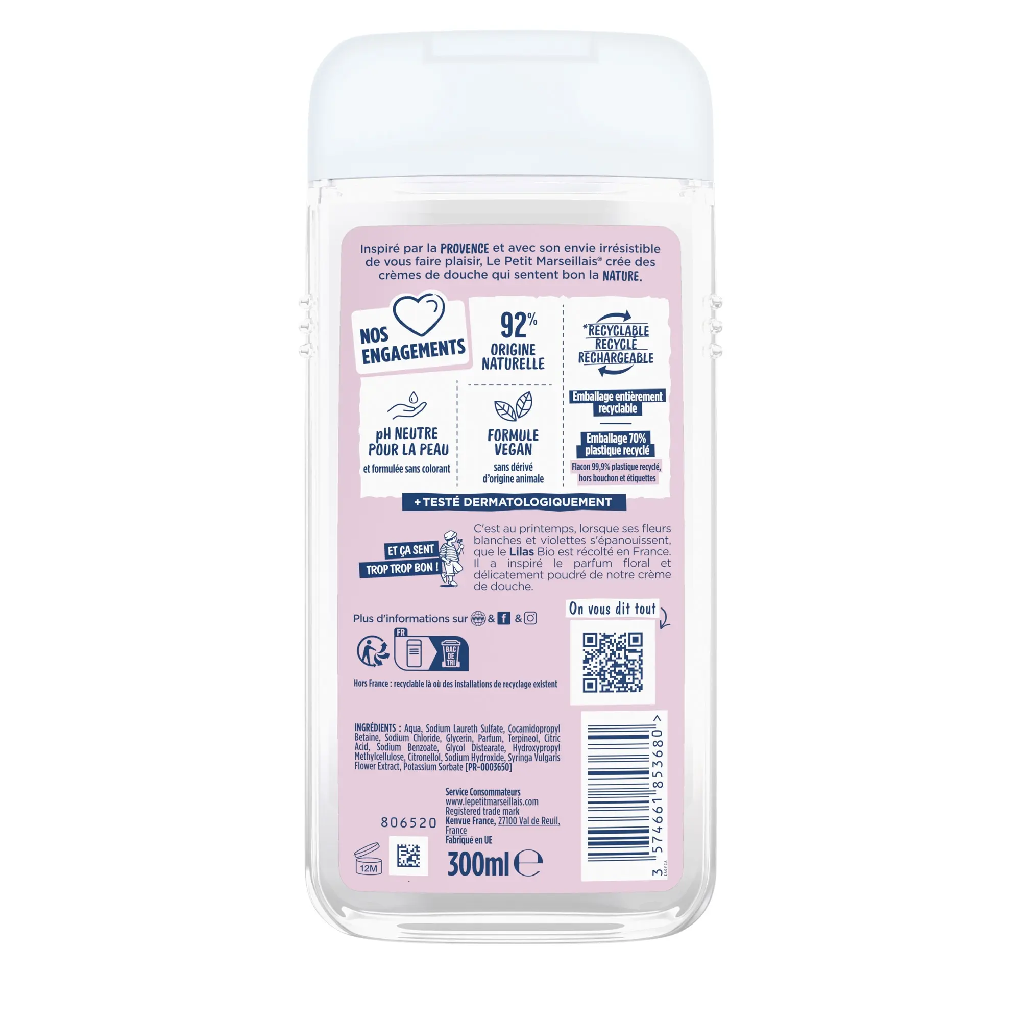Crème de Douche Extra Douce Lilas BIO Crème de Douche Extra Douce Lilas BIO