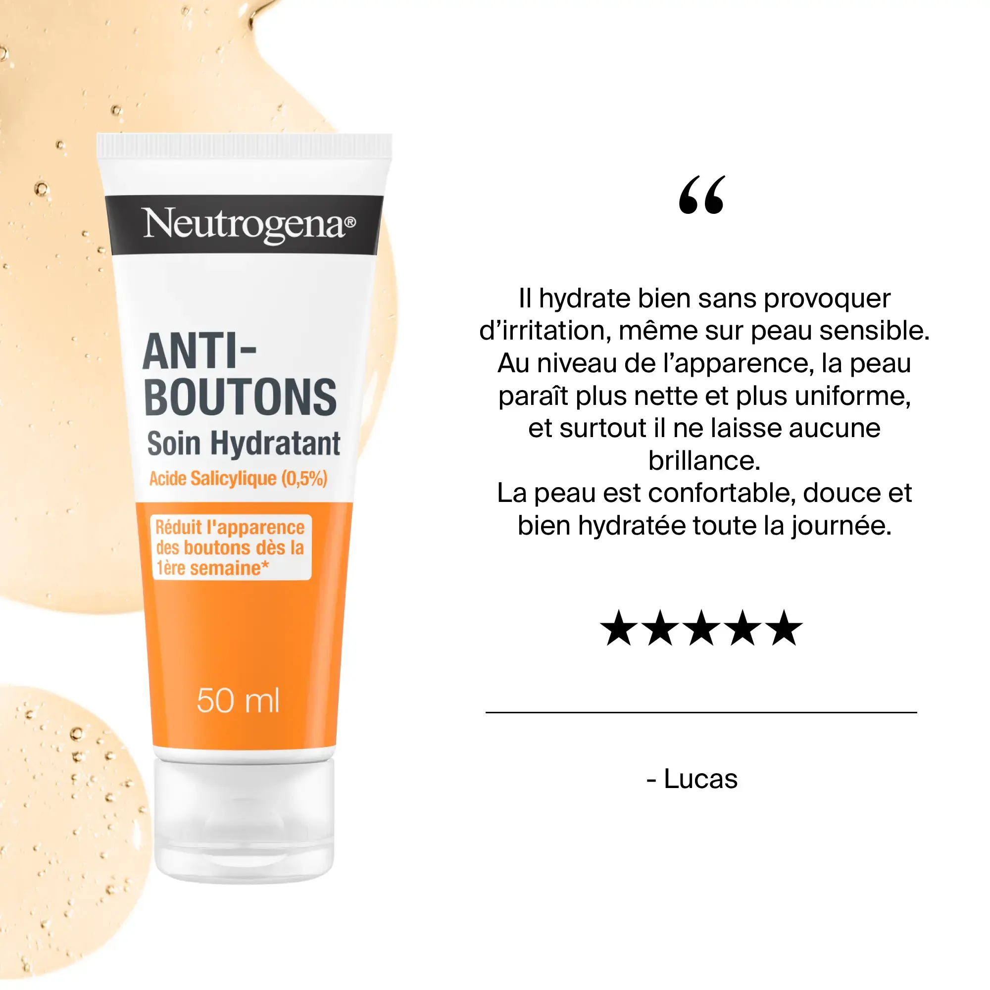 Anti-boutons Soin Hydratant Non Gras