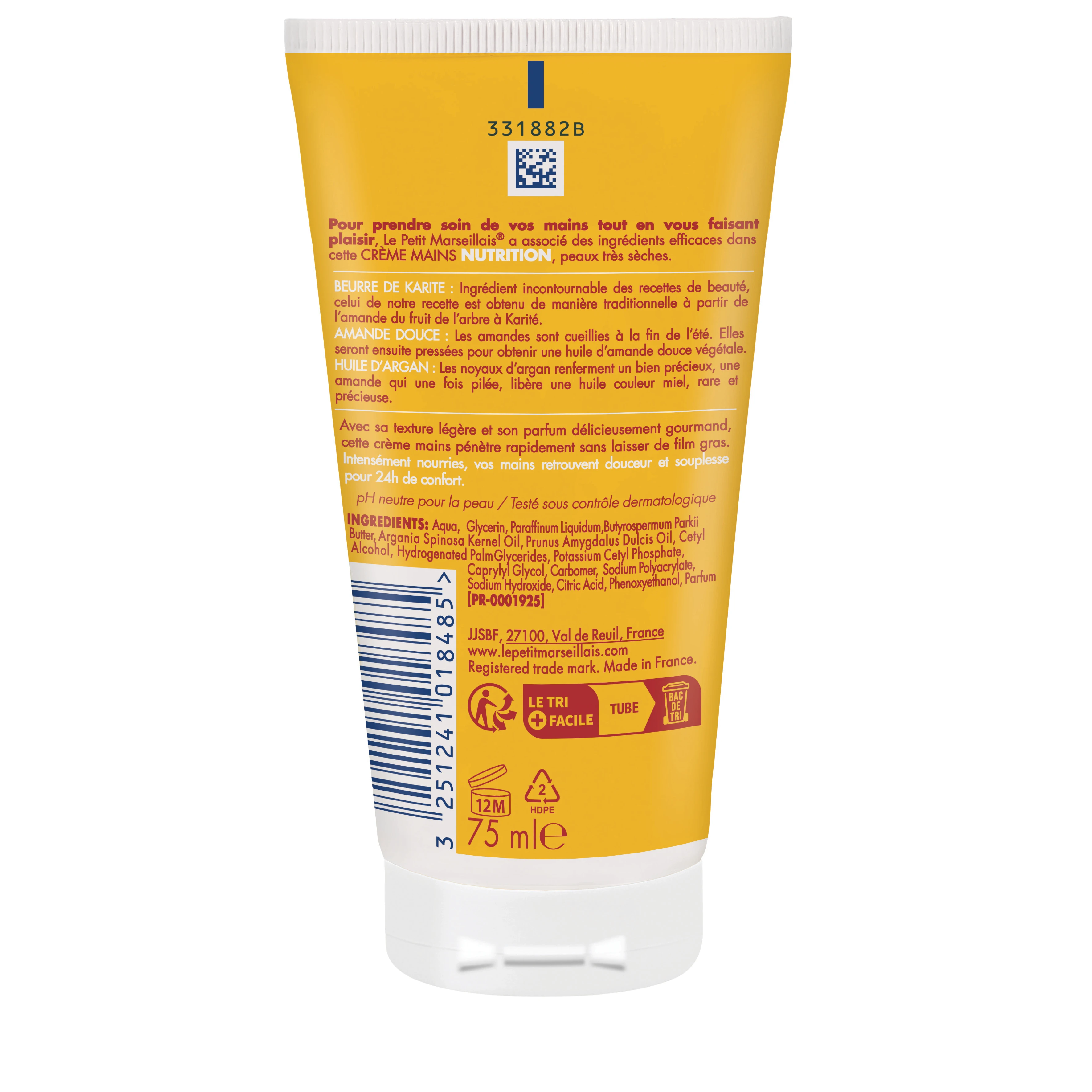 Crème Mains Nutrition Karité, Amande Douce & Argan - Image 2 - Le Petit Marseillais - fr-FR