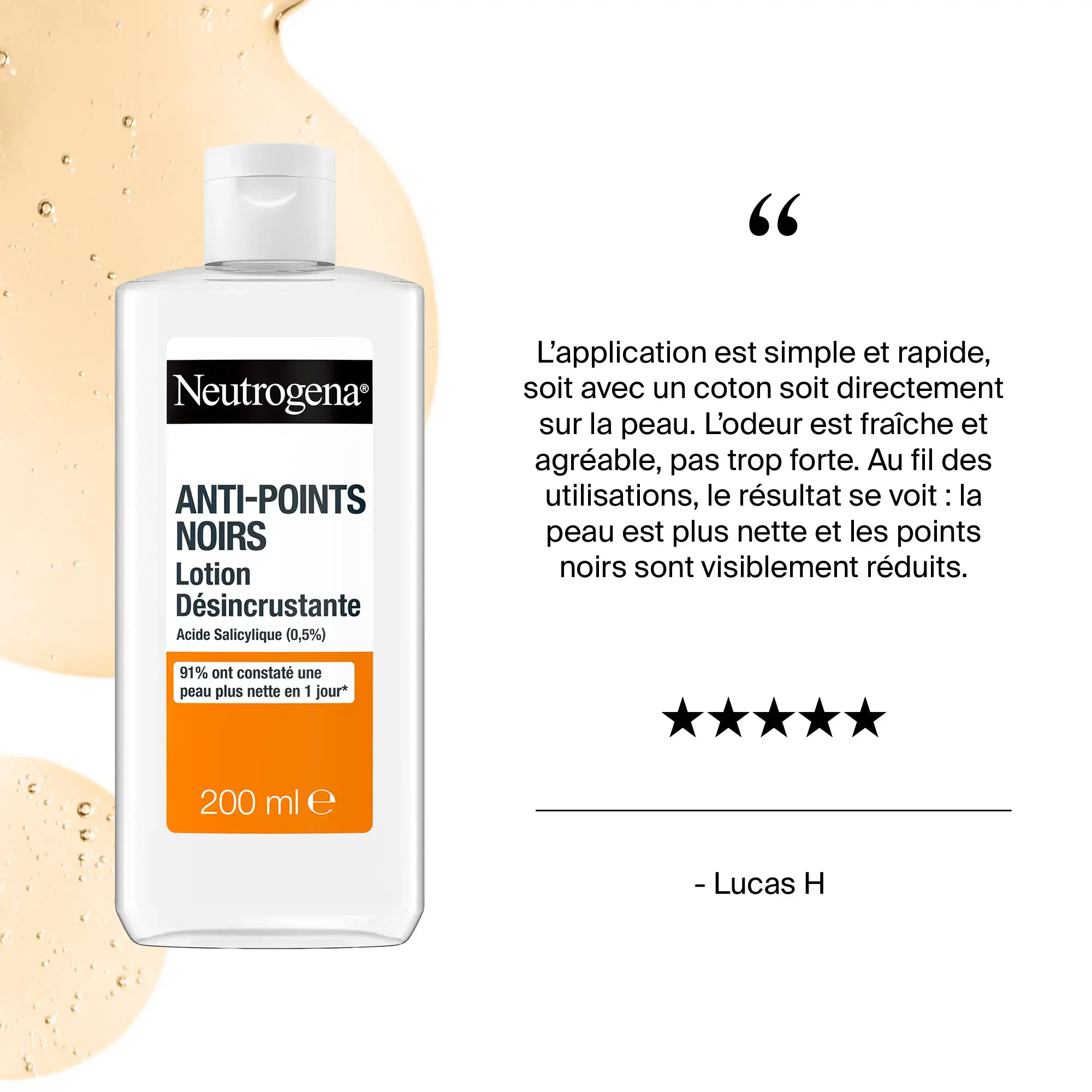 Anti-points noirs : lotion désincrustante