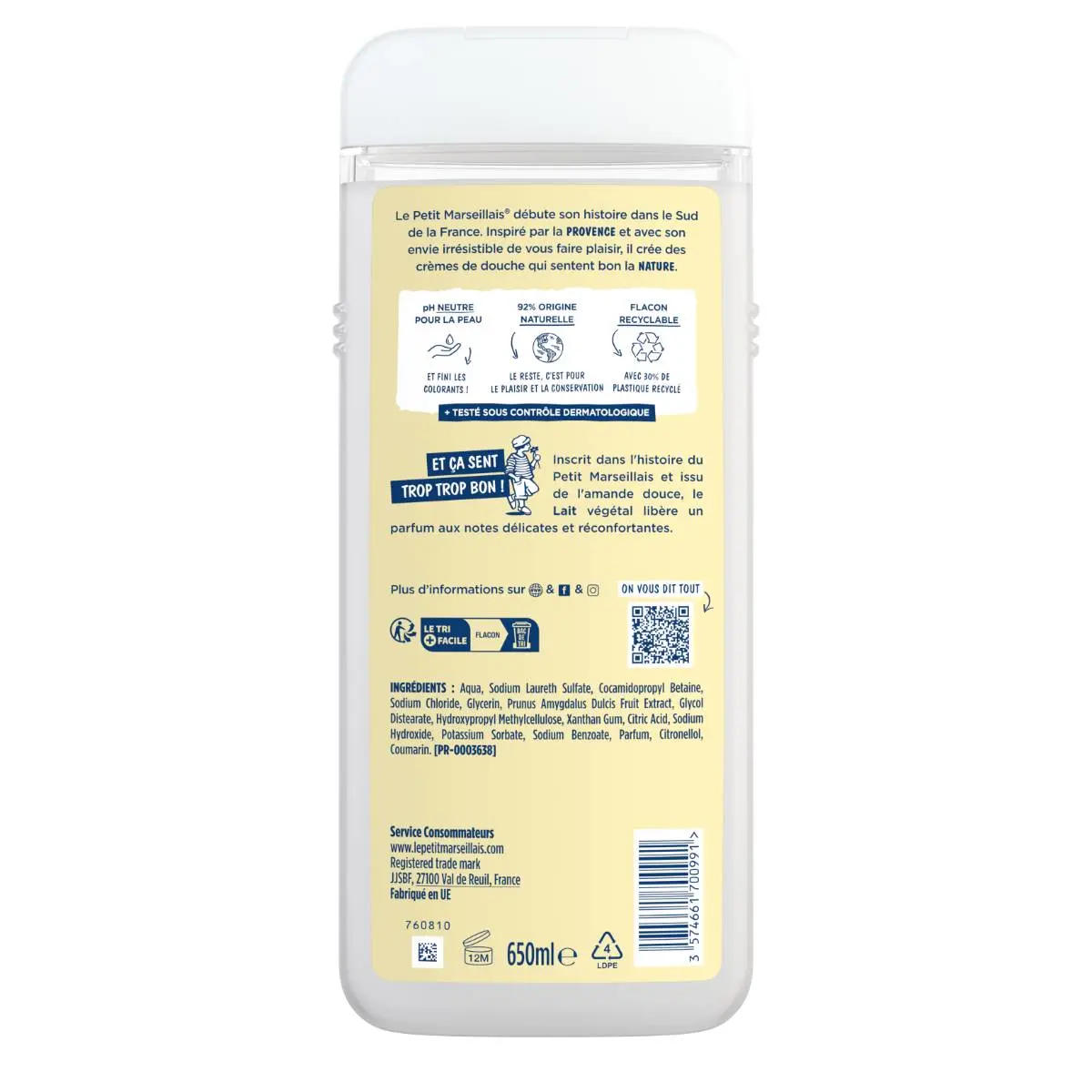 Crème de Douche Extra Douce Lait - Image 4 - Le Petit Marseillais - fr-FR