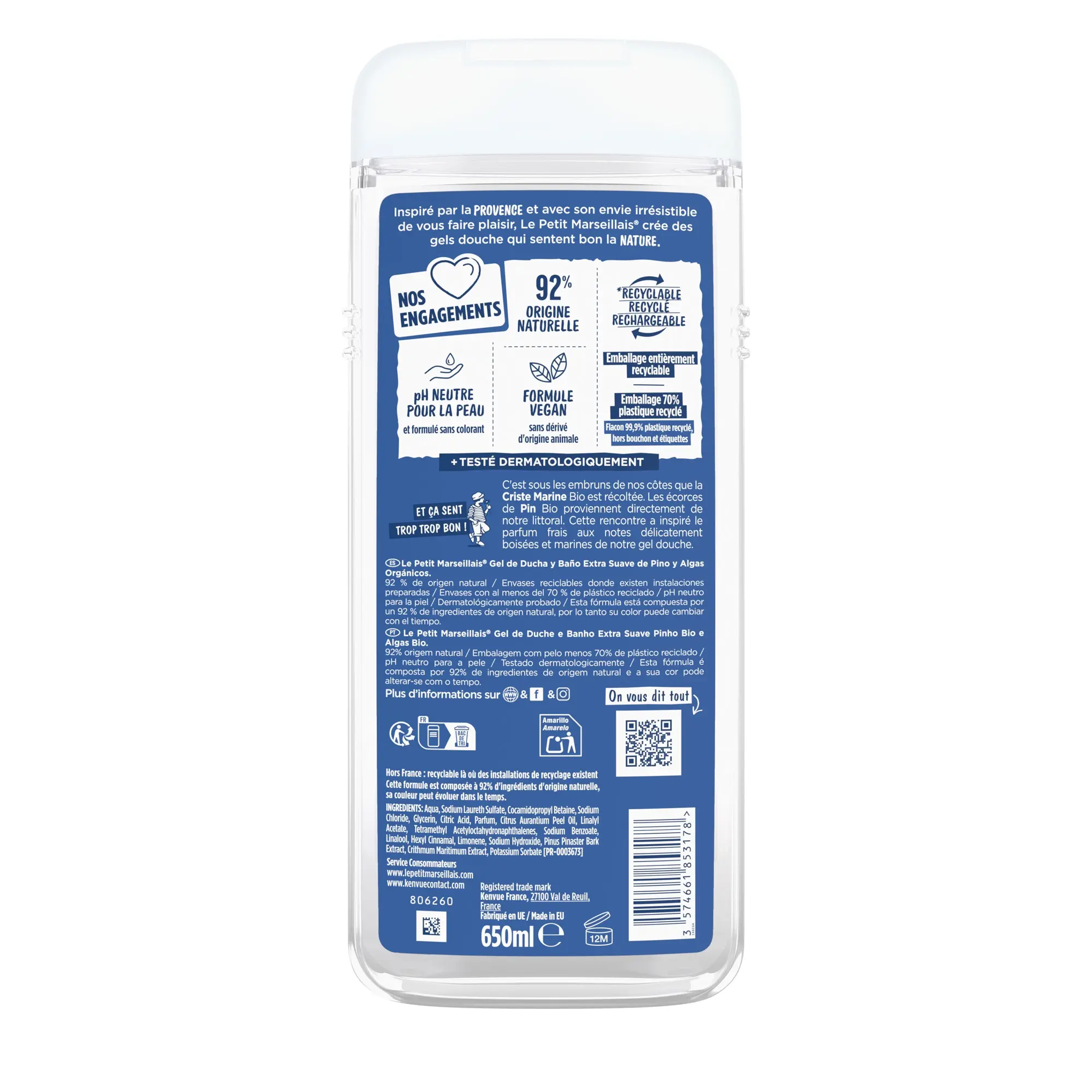 Gel Douche Extra Doux Pin BIO & Criste Marine BIO Gel Douche Extra Doux Pin BIO & Criste Marine BIO