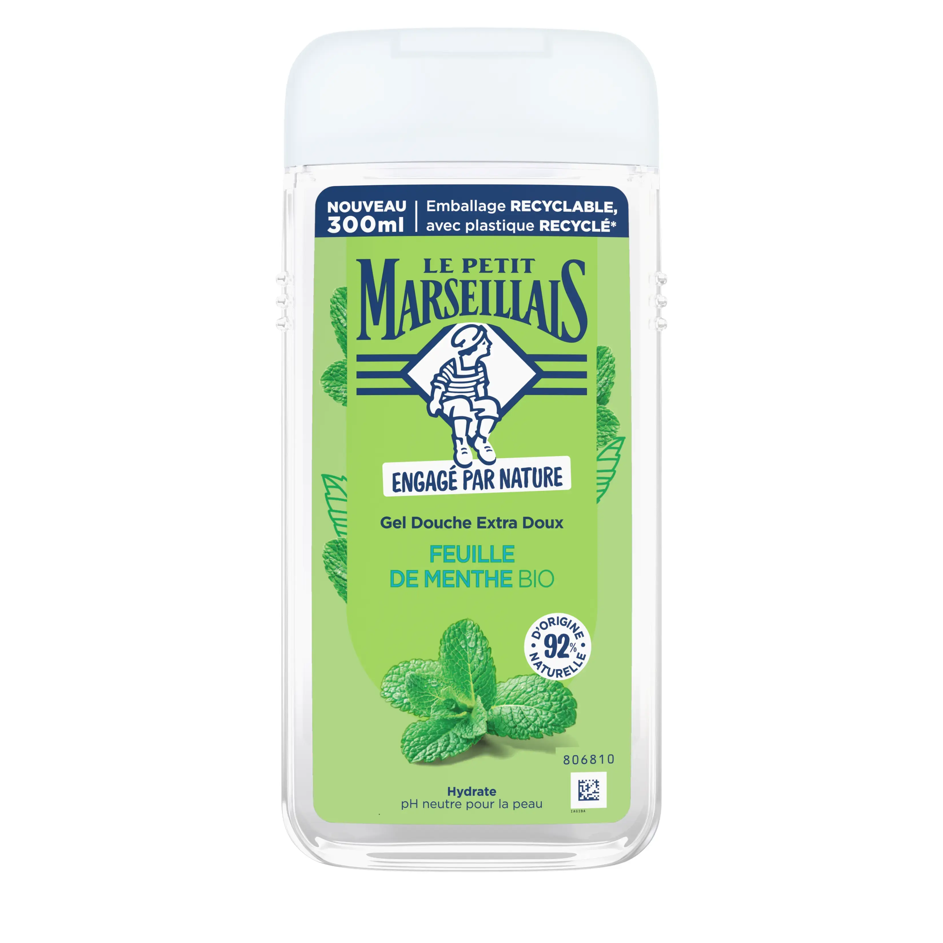 Gel Douche Extra Doux Feuille de Menthe BIO