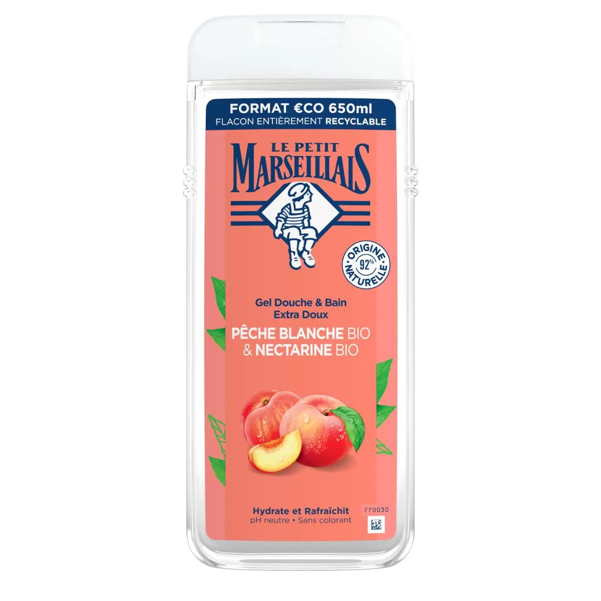 Gel Douche Extra Doux Pêche Blanche BIO & Nectarine BIO - Image 3 - Le Petit Marseillais - fr-FR