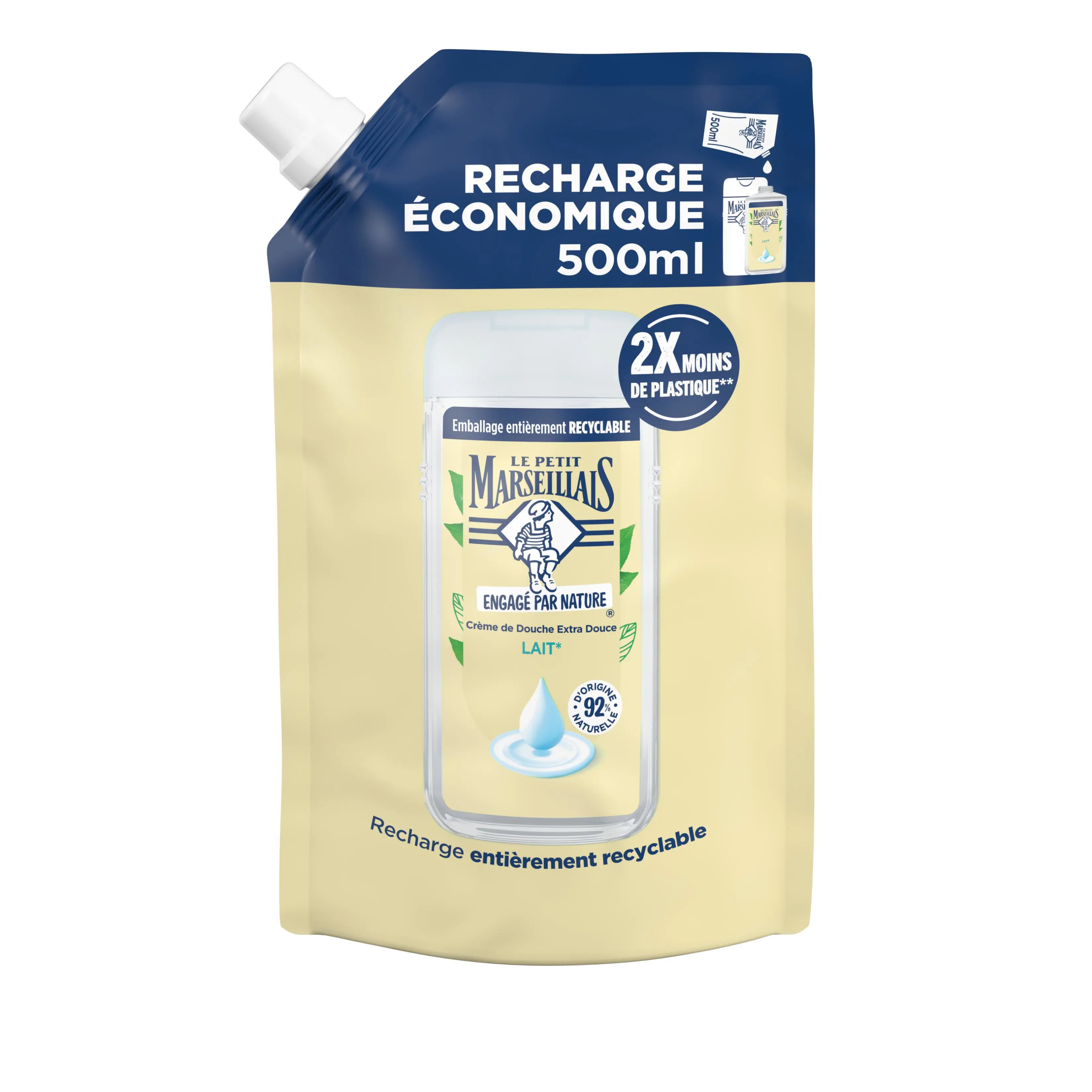 Bouteille de gel douche Le Petit Marseillais au Lait
