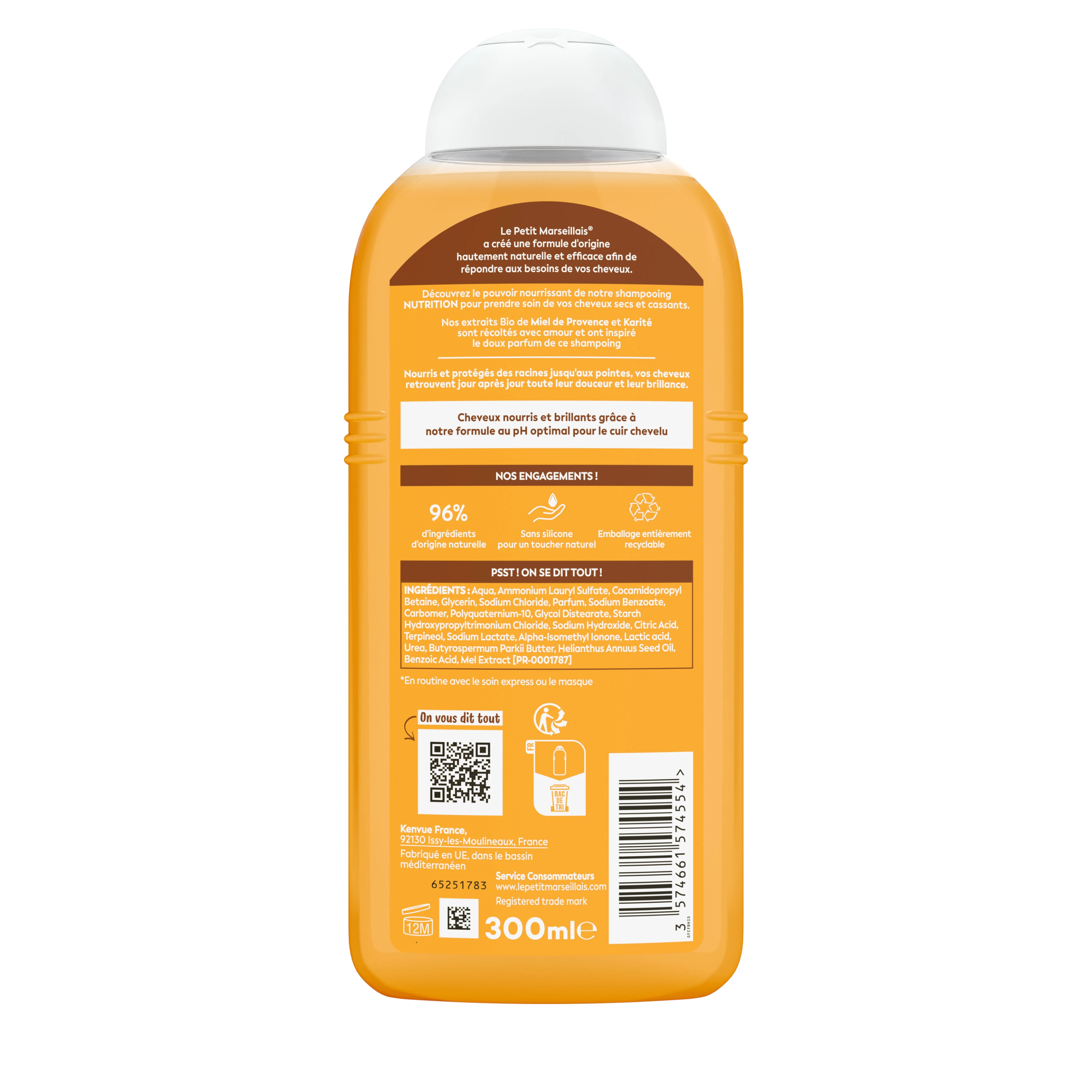 Shampooing Nutrition au Miel et au Karité BIO - Image 2 - Le Petit Marseillais - fr-FR