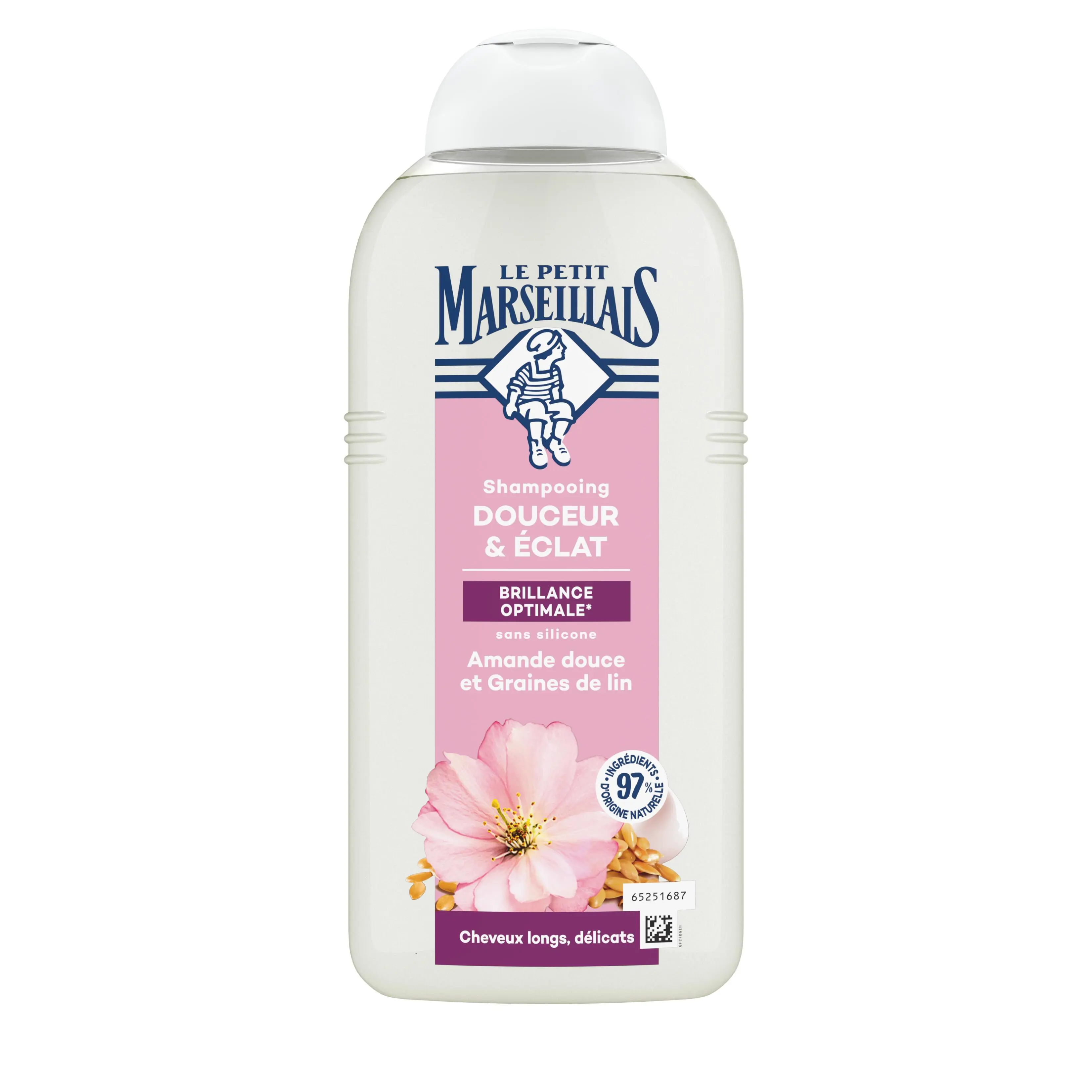 Shampooing Douceur & Éclat à l‘Amande et aux graines de lin BIO - Image 1 - Le Petit Marseillais - fr-FR