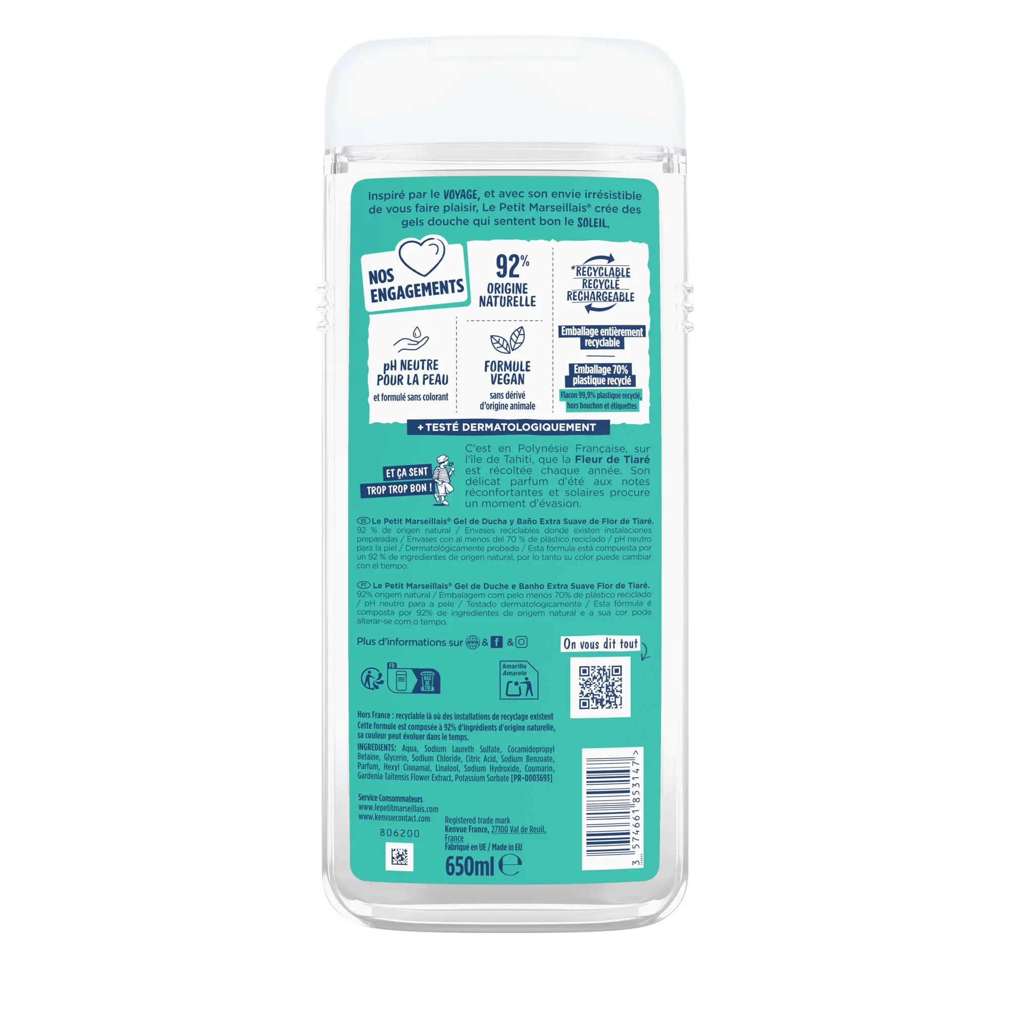 Gel Douche Extra Doux Fleur de Tiaré Gel Douche Extra Doux Fleur de Tiaré