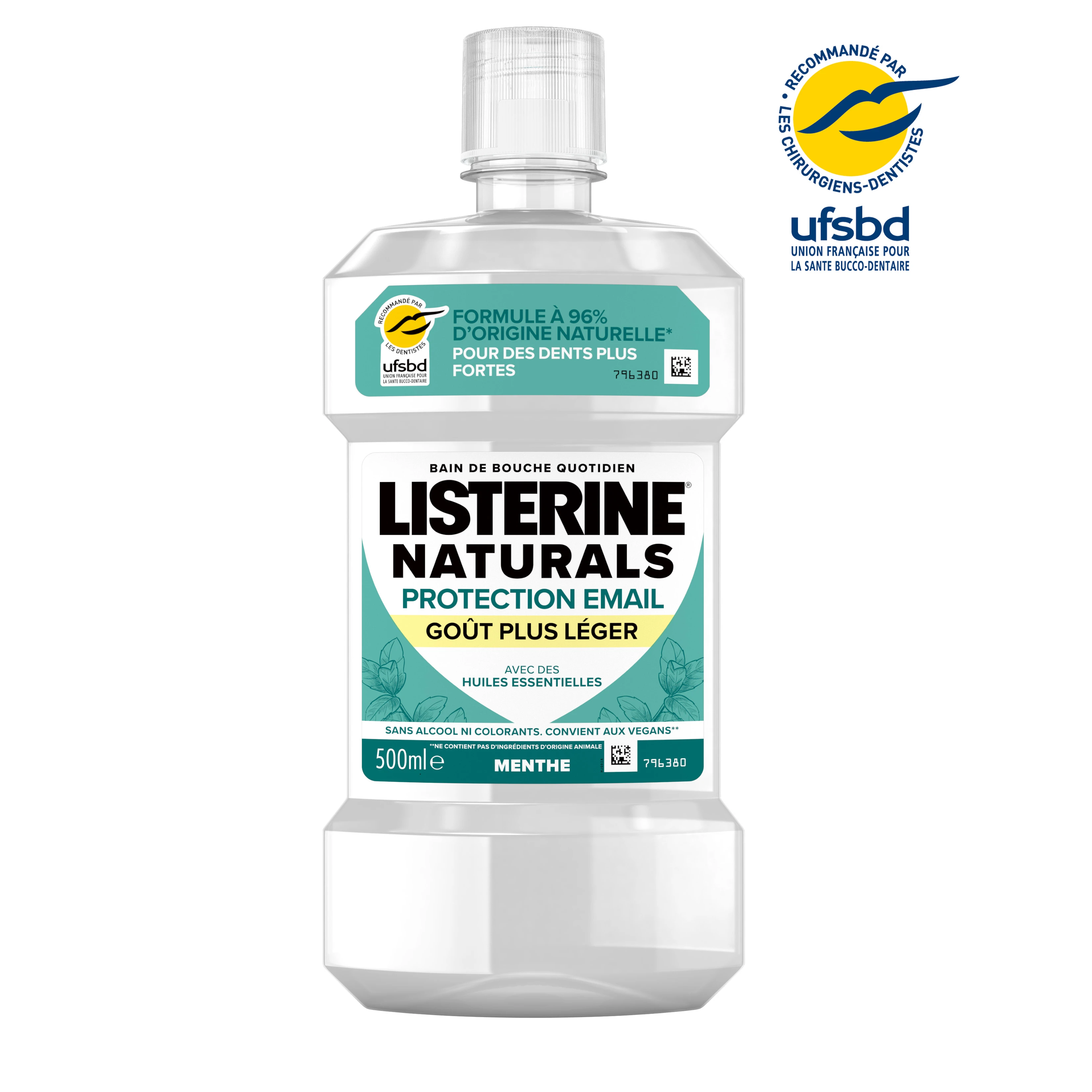 LISTERINE® Naturals Protection Email Goût Plus Léger