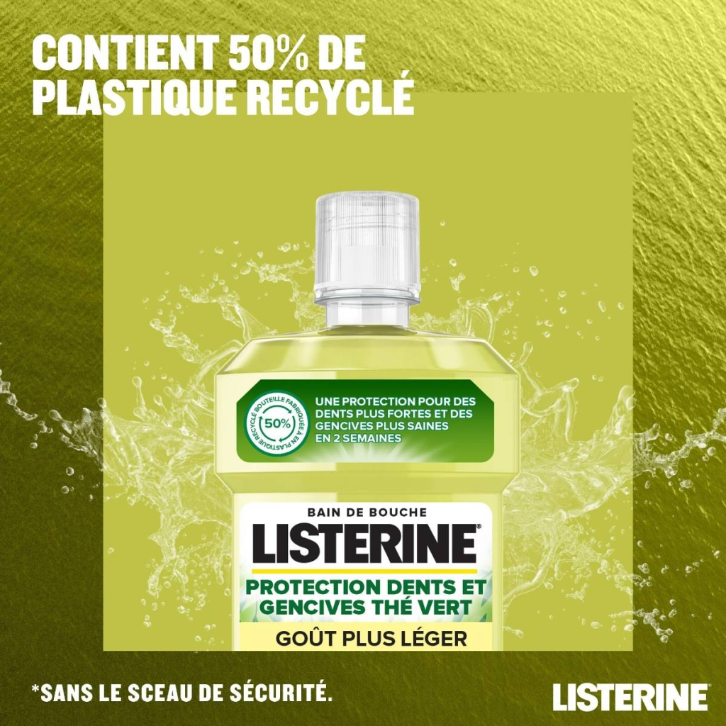 Bain de Bouche LISTERINE® Protection Dents Et Gencives Thé Vert Goût Plus Léger image 5