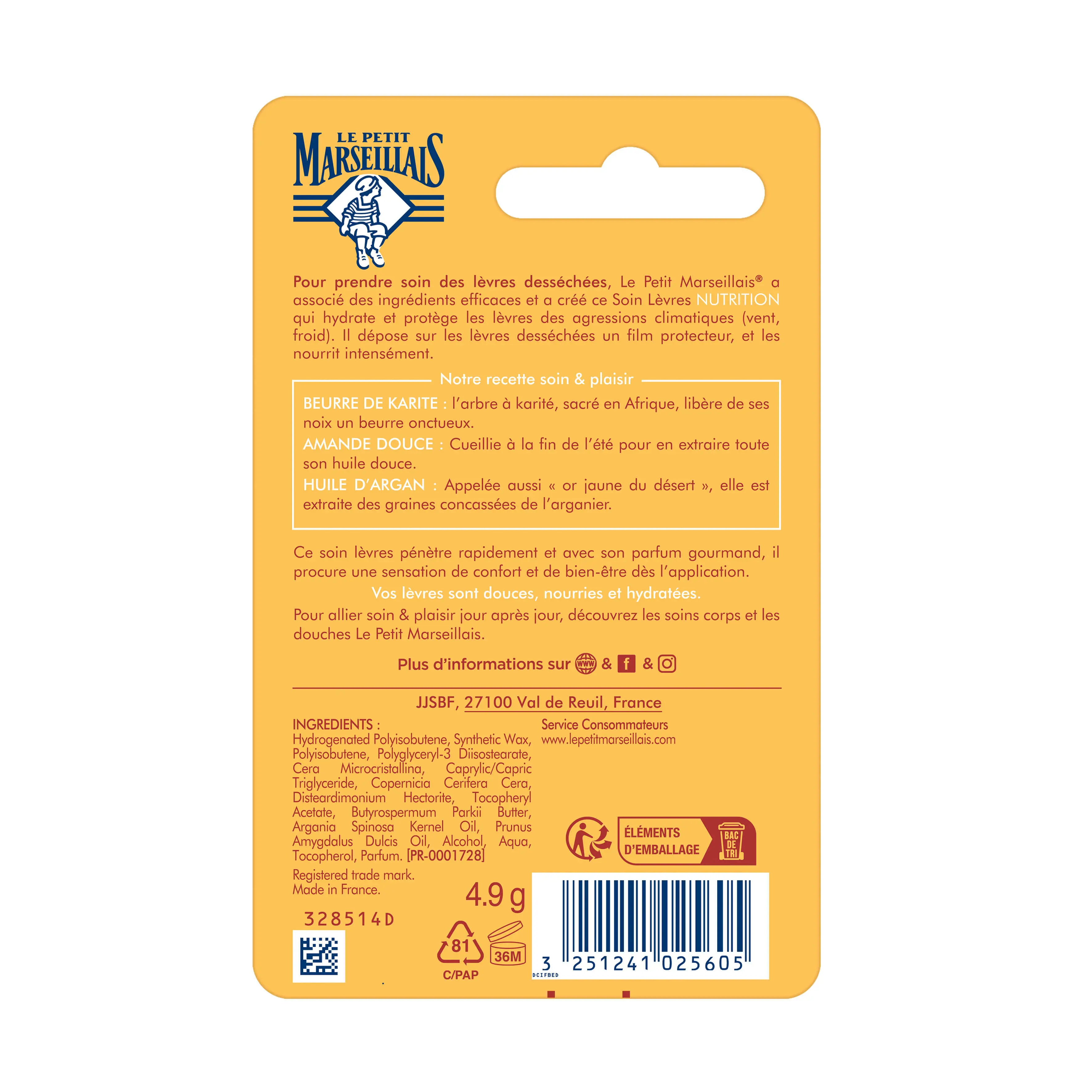 Soin Lèvres Nutrition Lèvres Desséchées - Image 2 - Le Petit Marseillais - fr-FR
