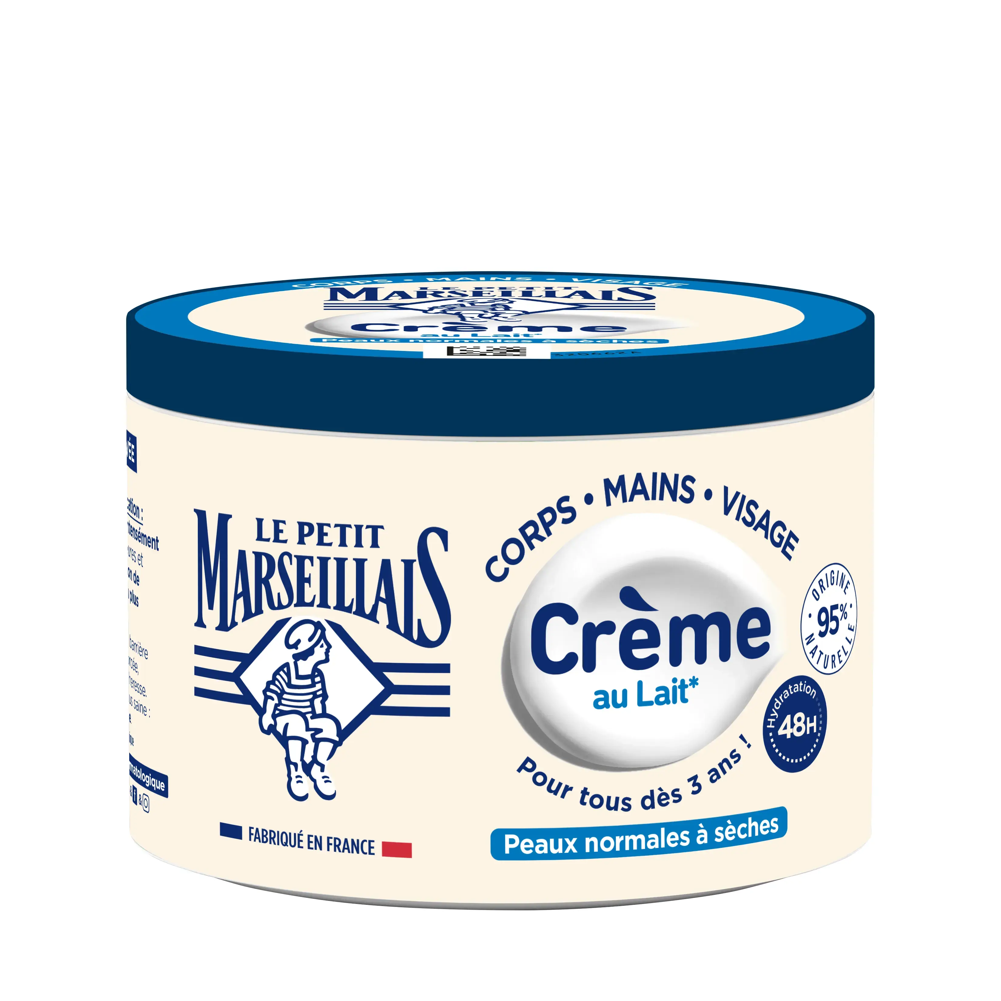 Crème au Lait Le Petit Marseillais pour peaux normales