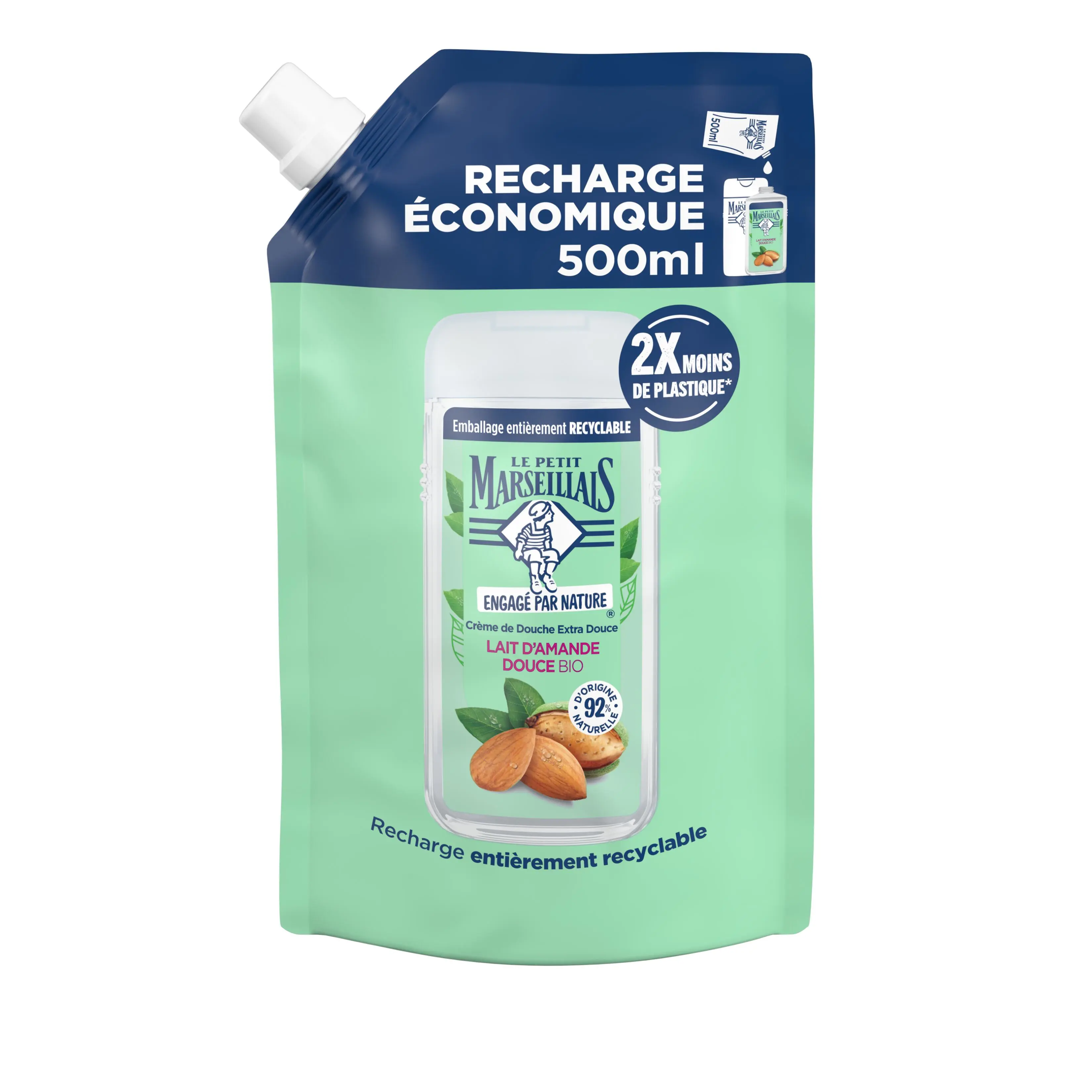 Bouteille de gel douche Le Petit Marseillais à l'Amande douce