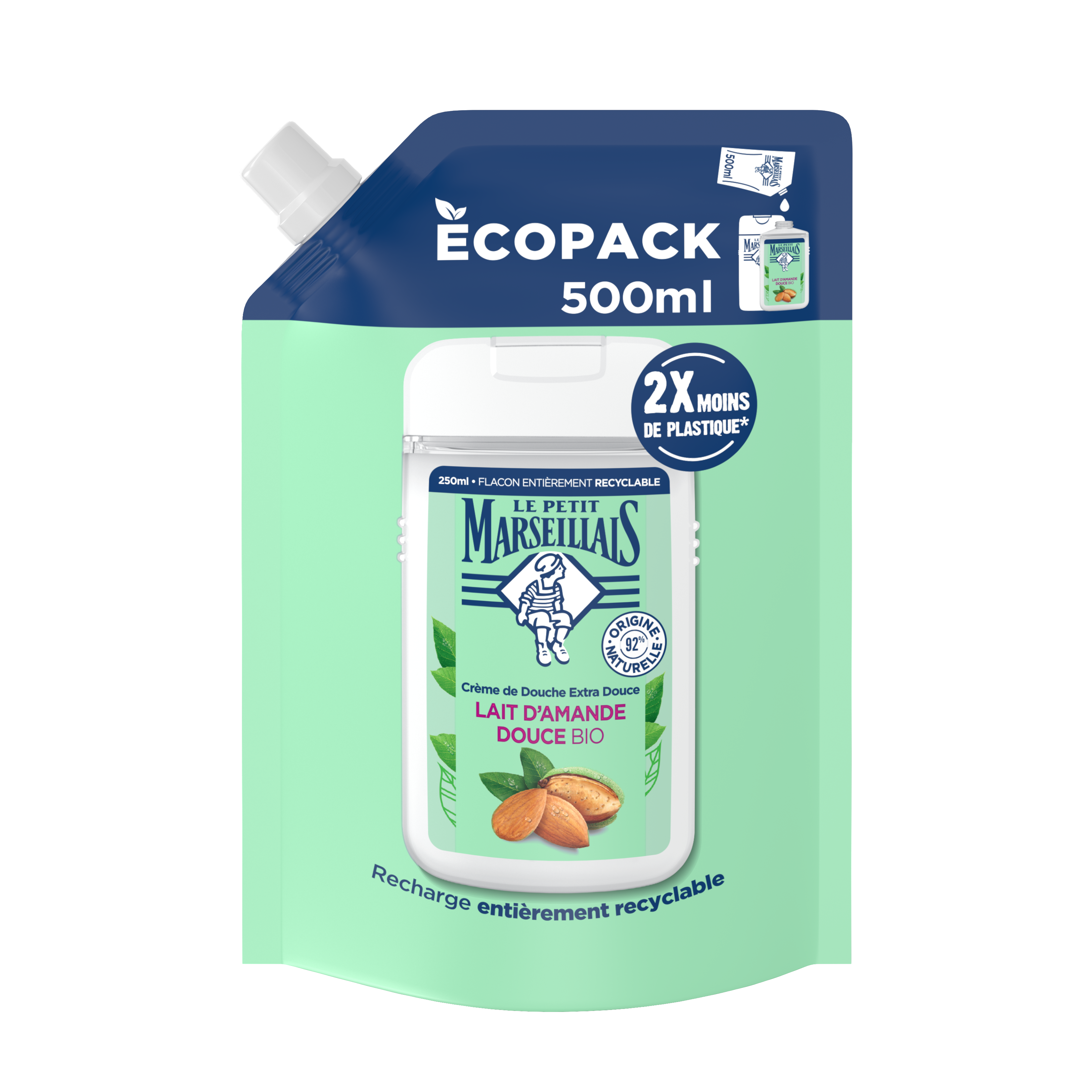 Bouteille de gel douche Le Petit Marseillais à l'Amande douce