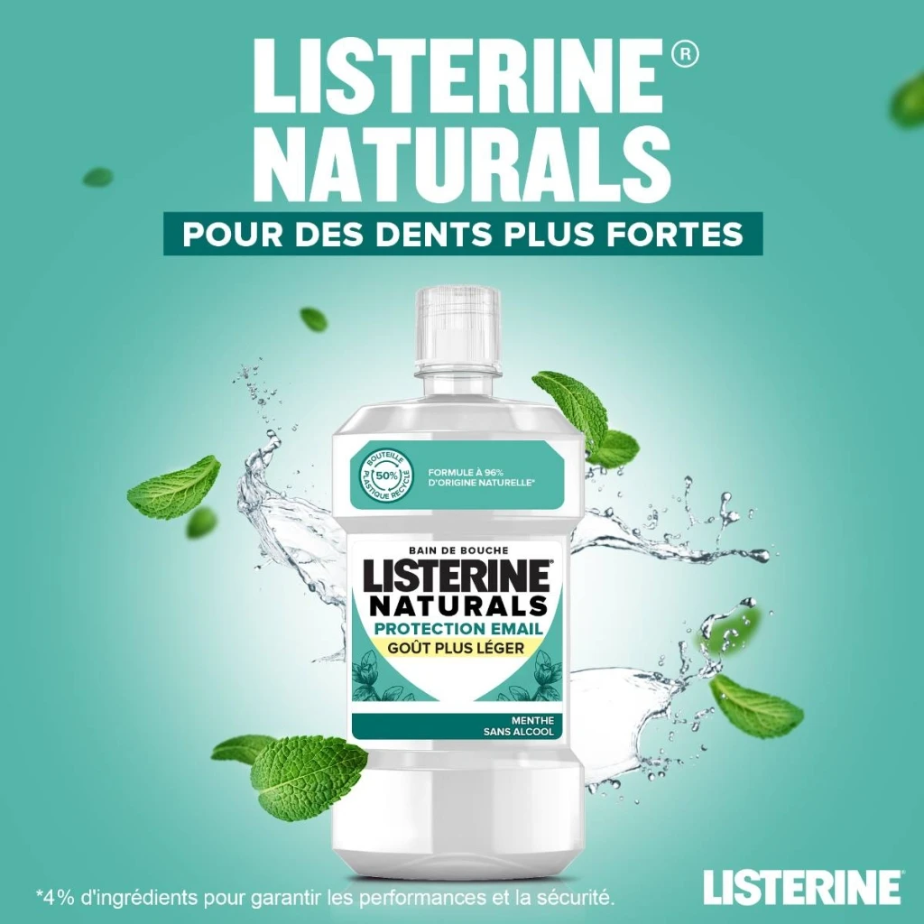 Bain de Bouche LISTERINE® Naturals Protection Email Goût Plus Léger  image 2