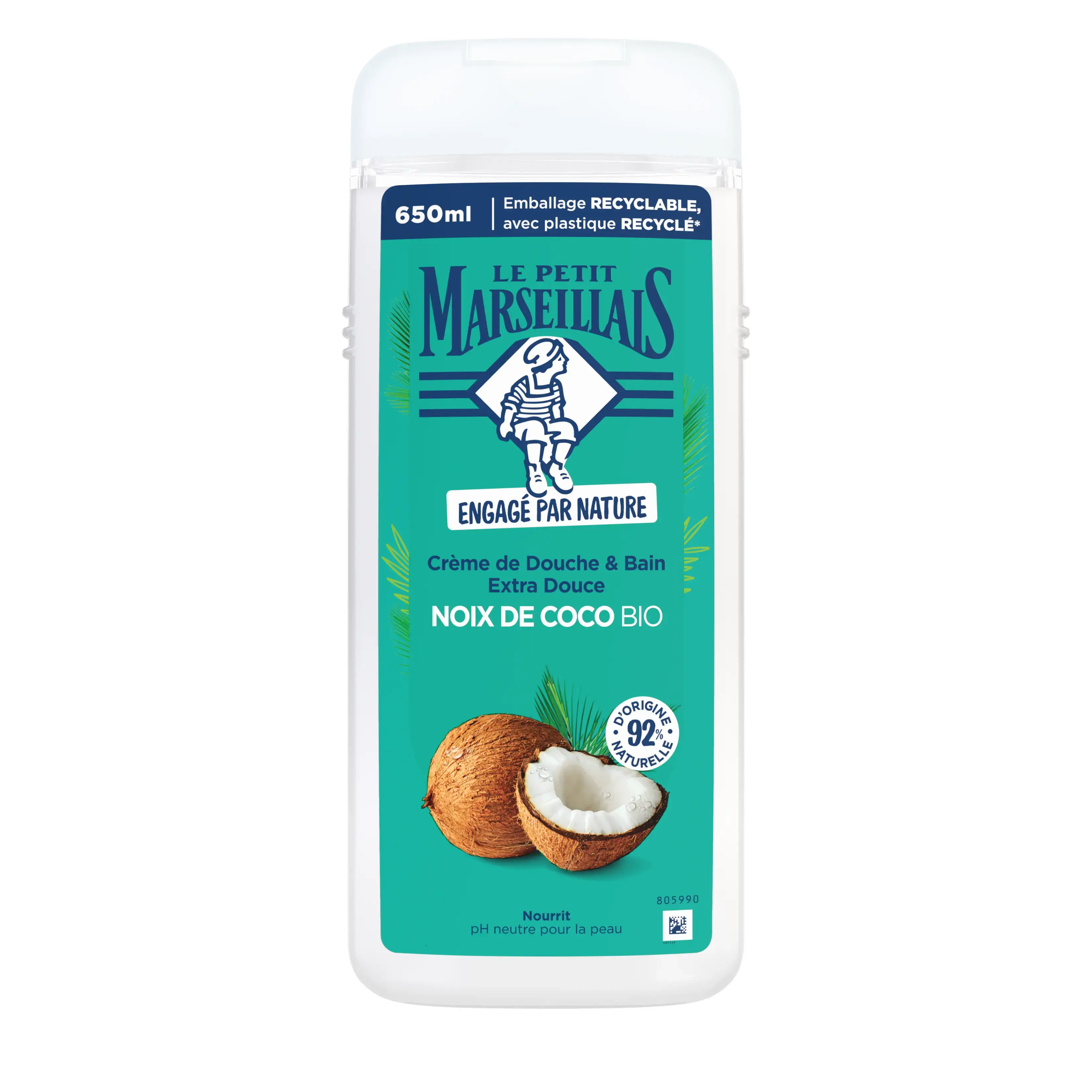 Crème de Douche Extra Douce Noix de Coco BIO