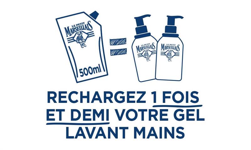 RECHARGE GEL LAVANT MAINS – PUR SAVON & HUILE D’OLIVE