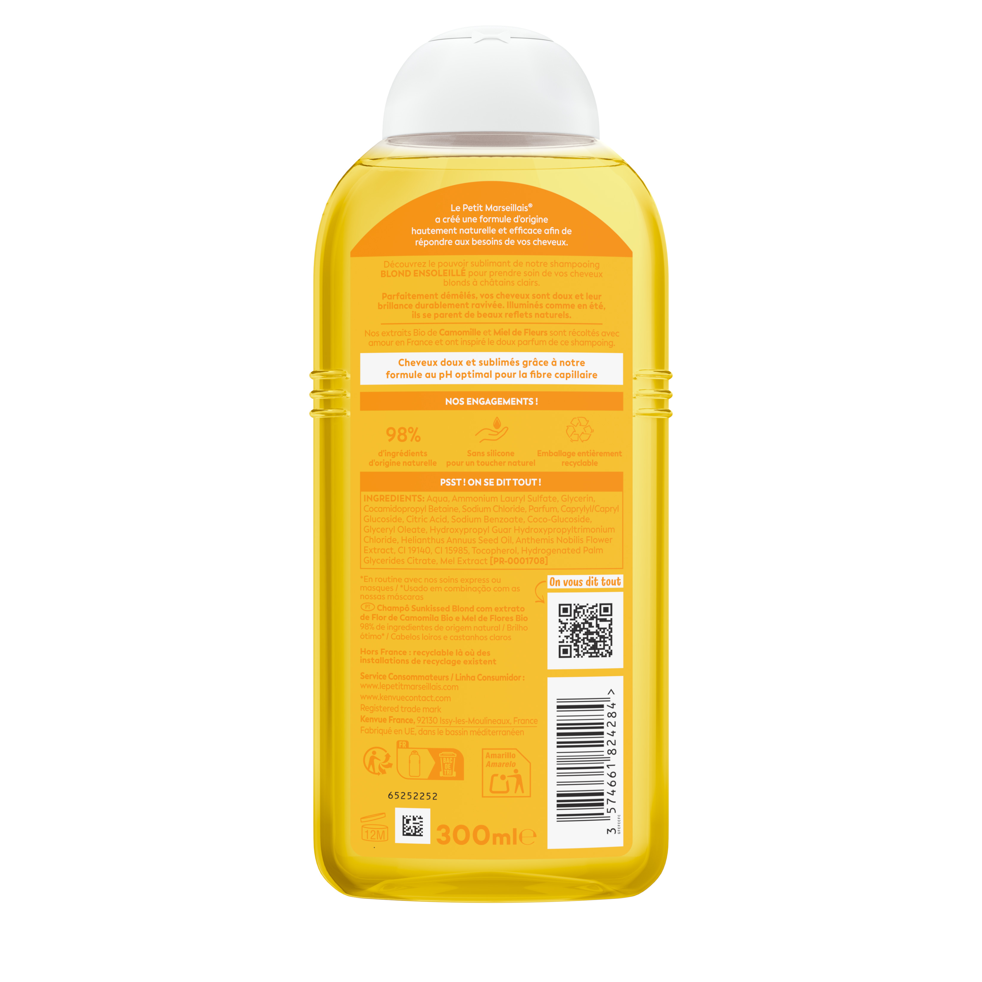 Shampoing Blond Camomille & Miel | LePetitMarseillais