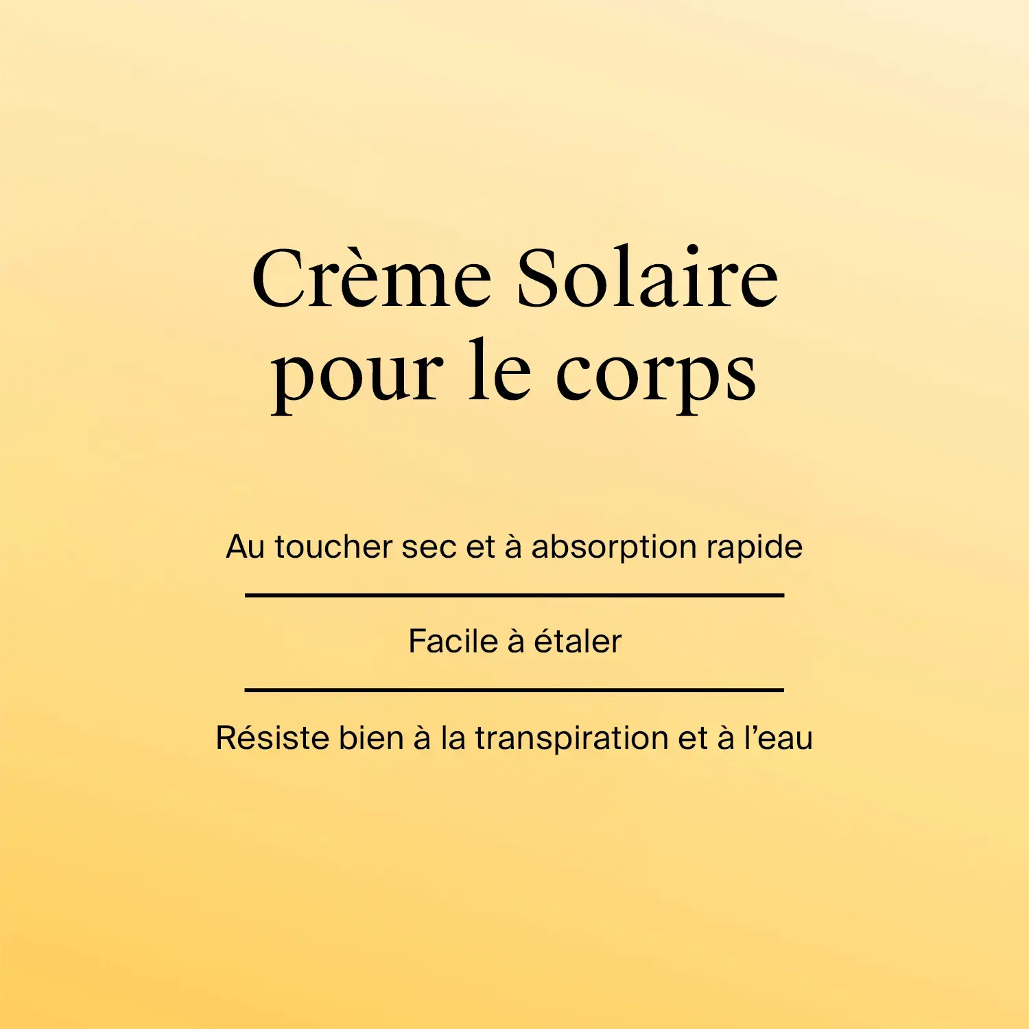 Crème Solaire pour le corps