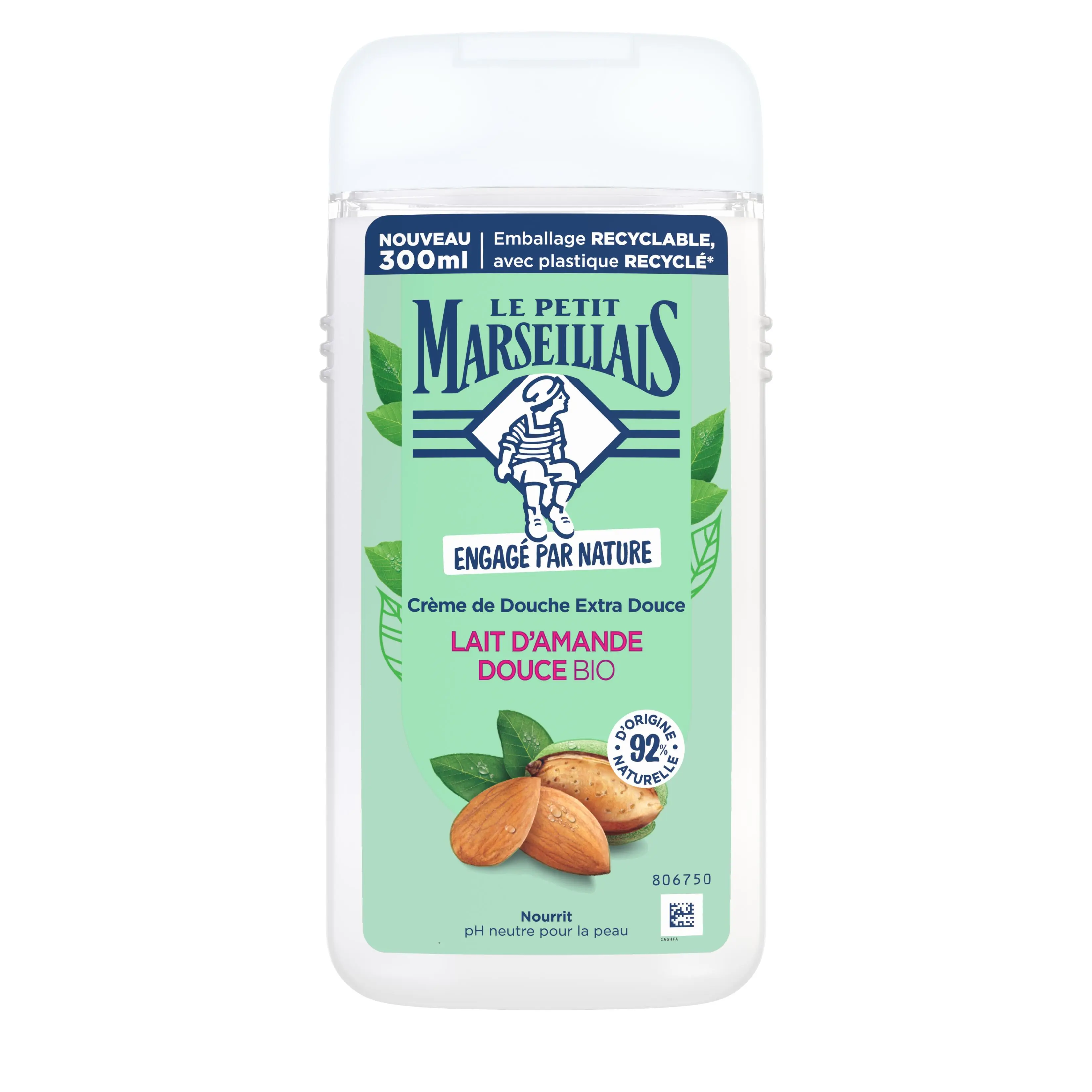 Crème de Douche Extra Douce Lait D’Amande Douce BIO