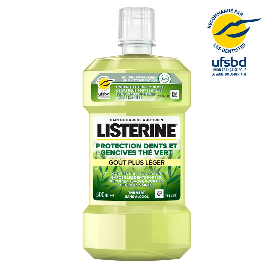 LISTERINE® Protection Dents Et Gencives Thé Vert Goût Plus Léger