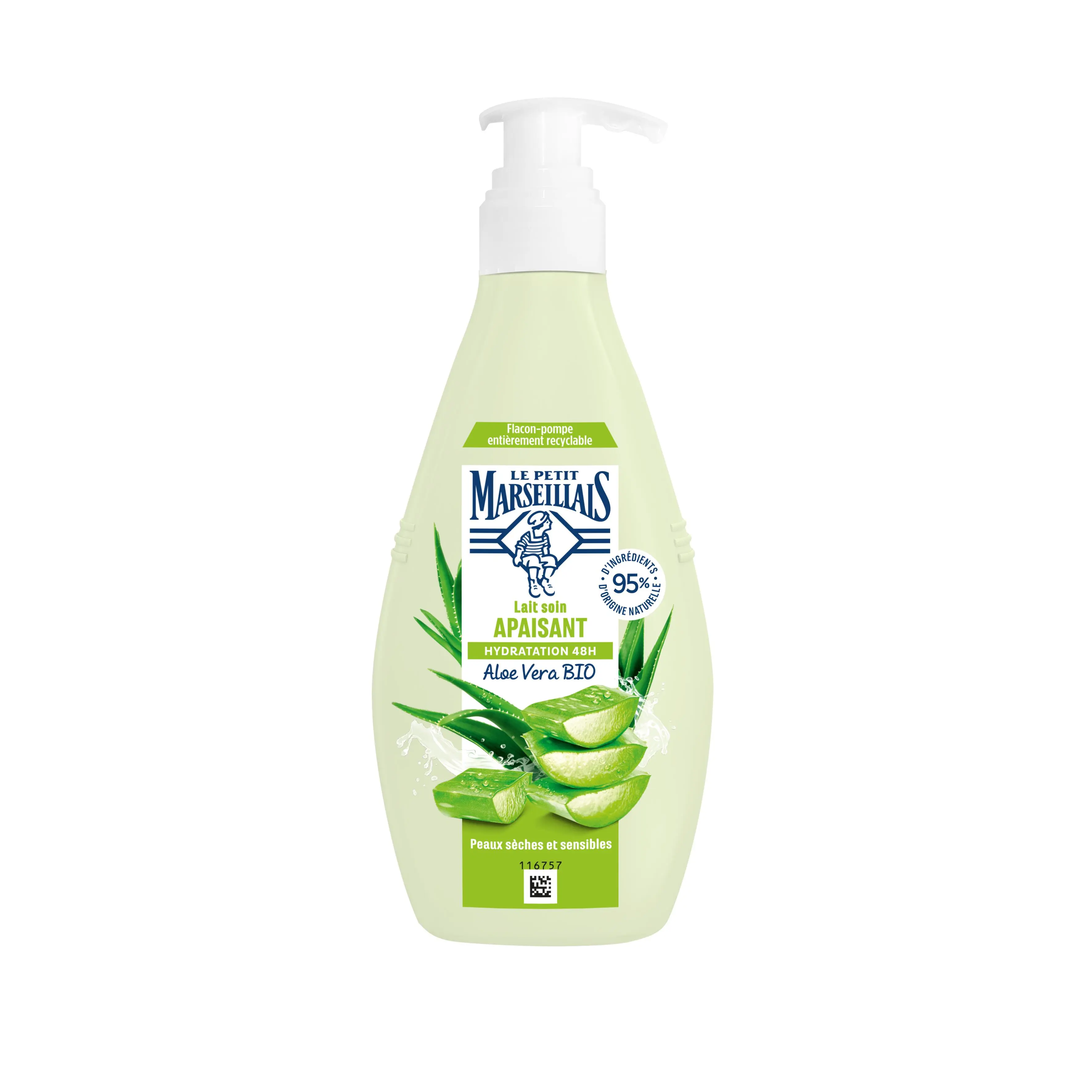 Lait Soin Apaisant Aloe Vera Bio - Image 1 - Le Petit Marseillais - fr-FR