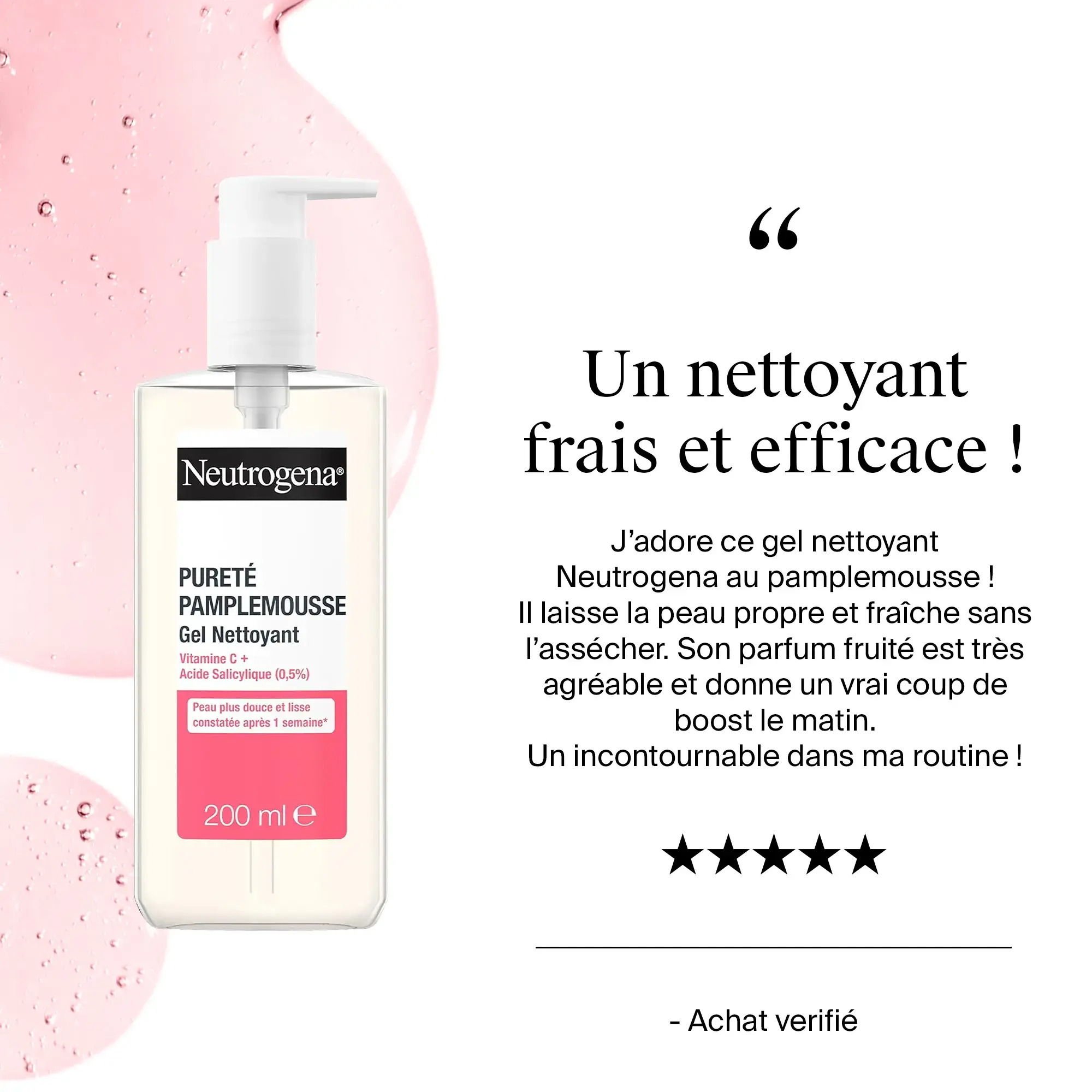 Pureté Pamplemousse : gel nettoyant
