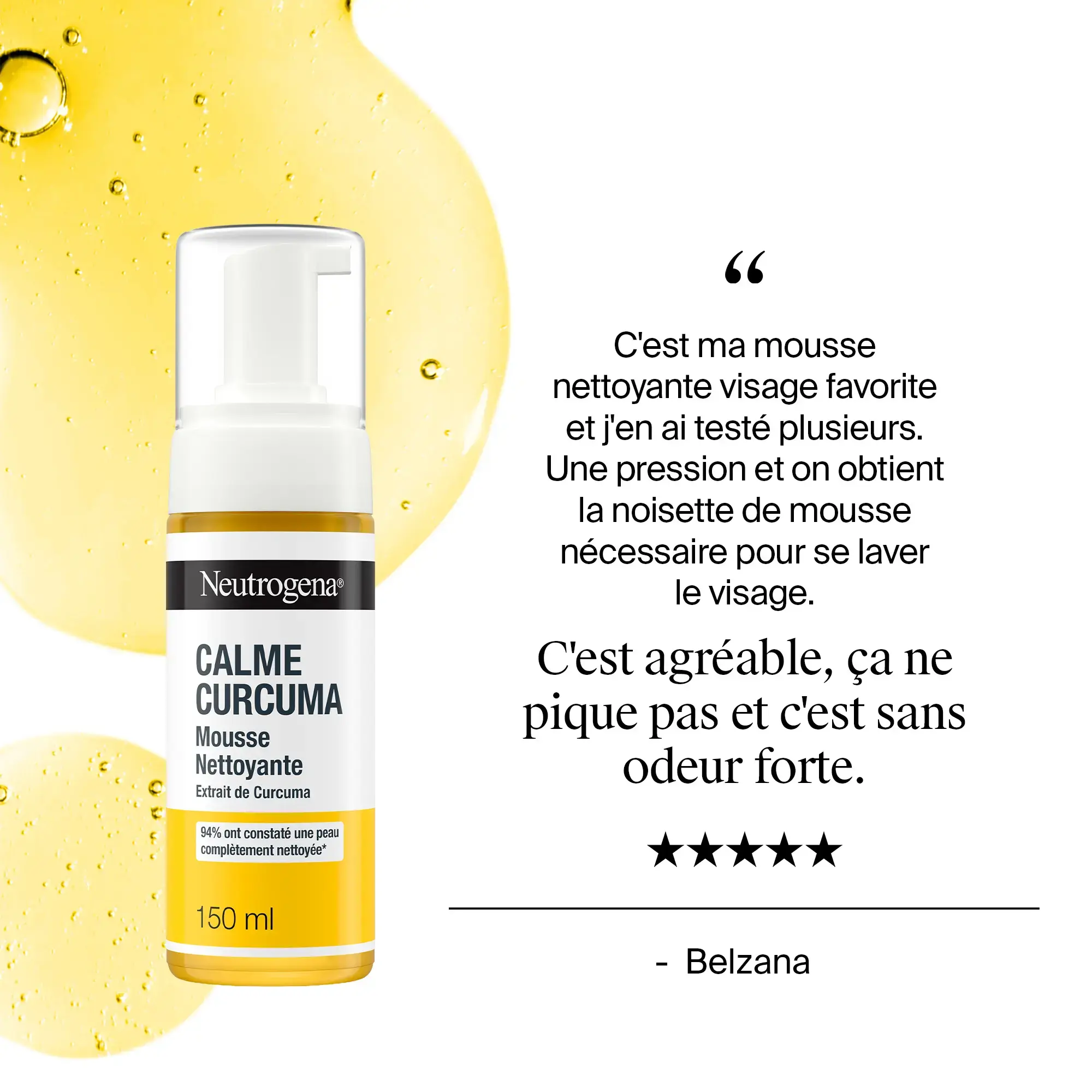 Calme Curcuma : mousse nettoyante