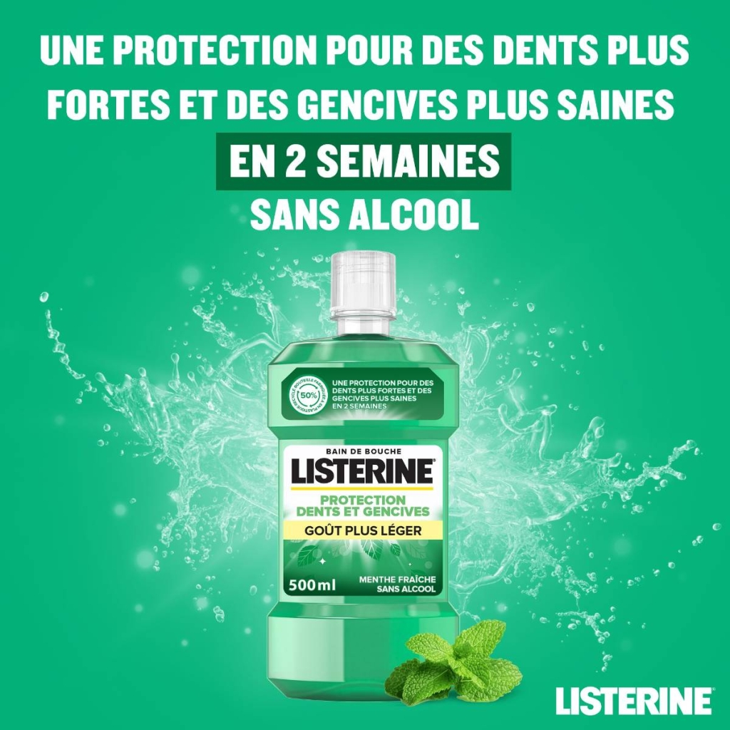 Bain de Bouche LISTERINE® Protection Dents Et Gencives Goût Plus Léger image 2