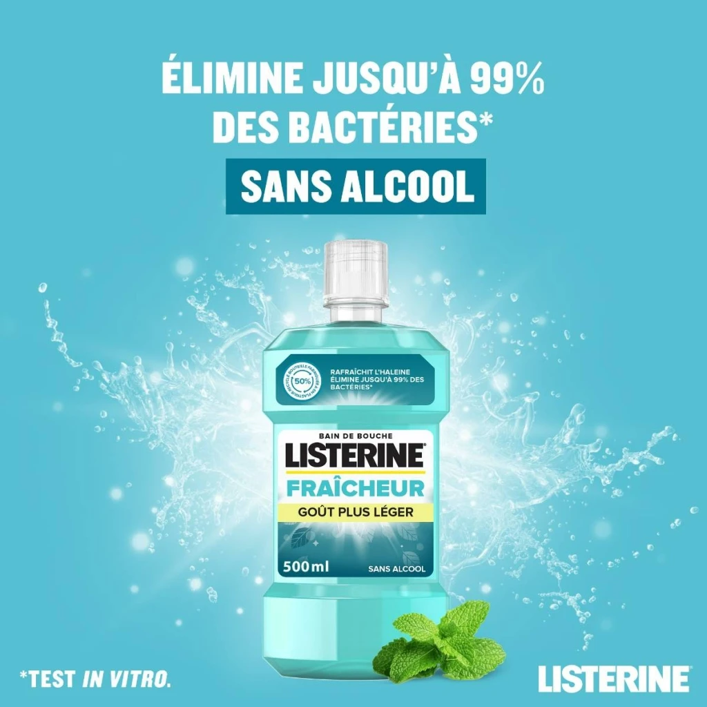 Bain de Bouche LISTERINE ® Fraicheur Goût Plus Léger - Image 2 - Listerine - fr-FR