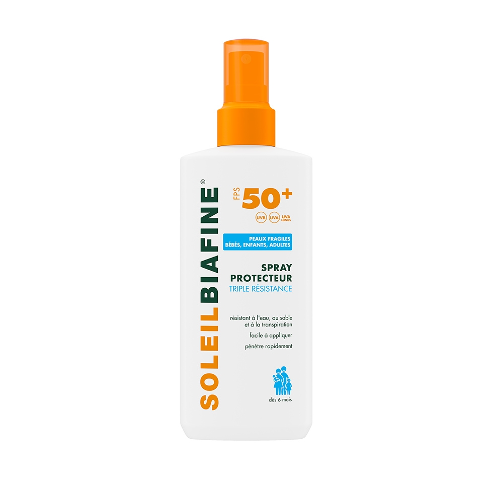SOLEILBIAFINE Spray Protecteur Enfant Triple Résistance FPS 50+