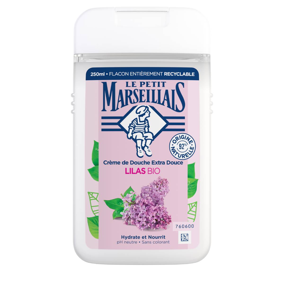 Lot De 2 Gels Douche Le Petit Marseillais Crème De Lait – PH Neutre, 250 Ml, Douceur Et Hydratation
