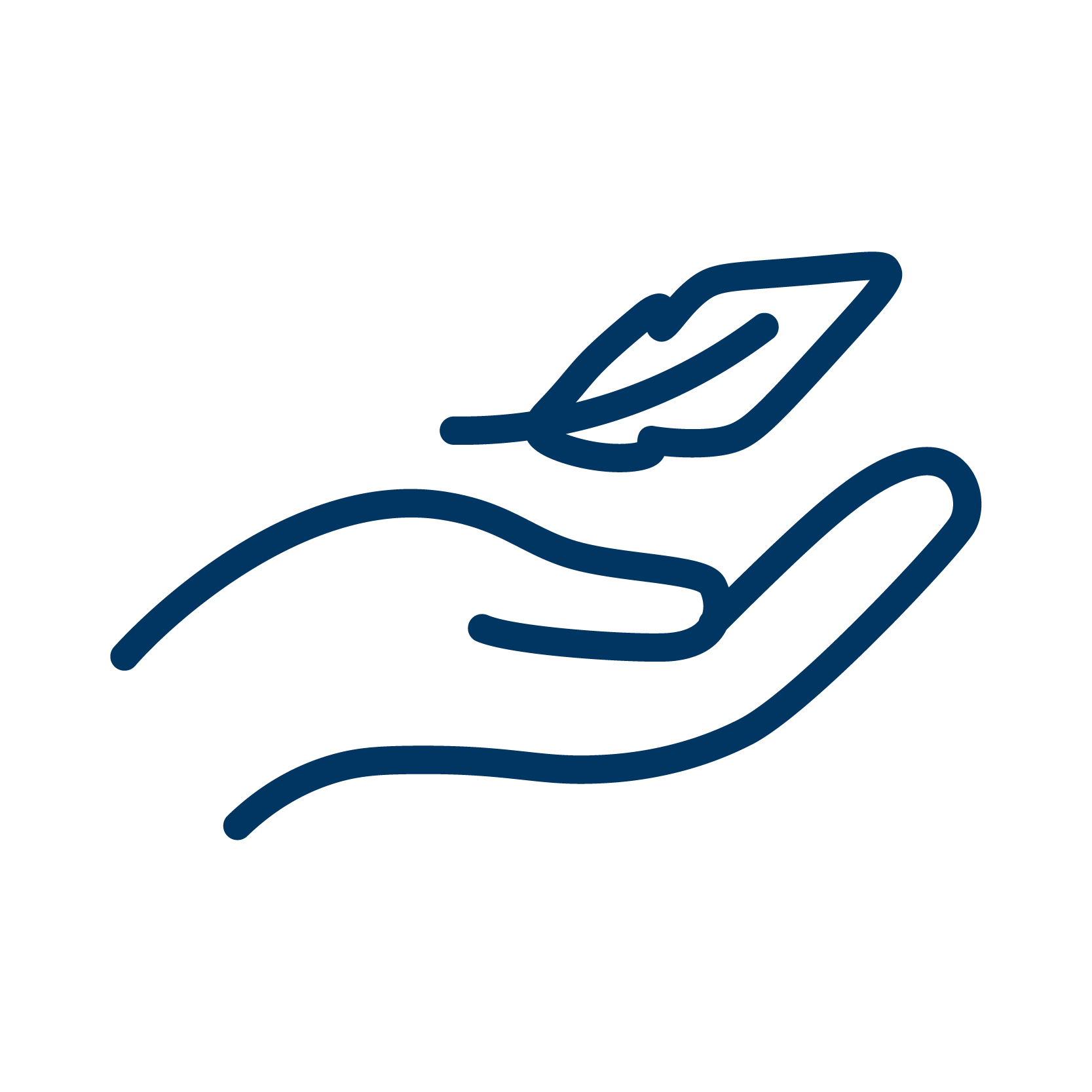 Icône de main pour les soins des mains