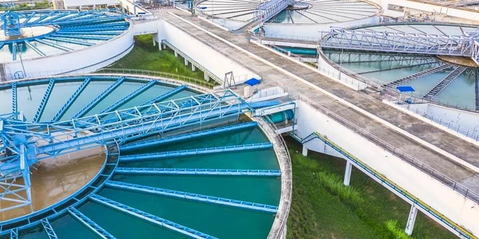 Luftaufnahme der Wasseraufbereitungsanlage