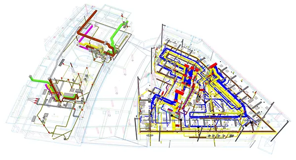 Die Koordination mit der Haustechnik wurde durch das Tekla-3D-Modell deutlich vereinfacht.